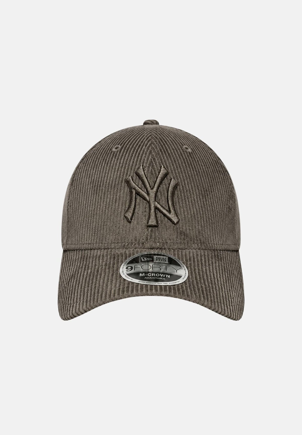 NEW ERA Cappello 9FORTY M-CROWN NEW YORK YANKEES verde oliva scuro per uomo e donna, in velluto a coste, logo NY ricamato, visiera curva e chiusura regolabile. 60915966 . NEW ERA