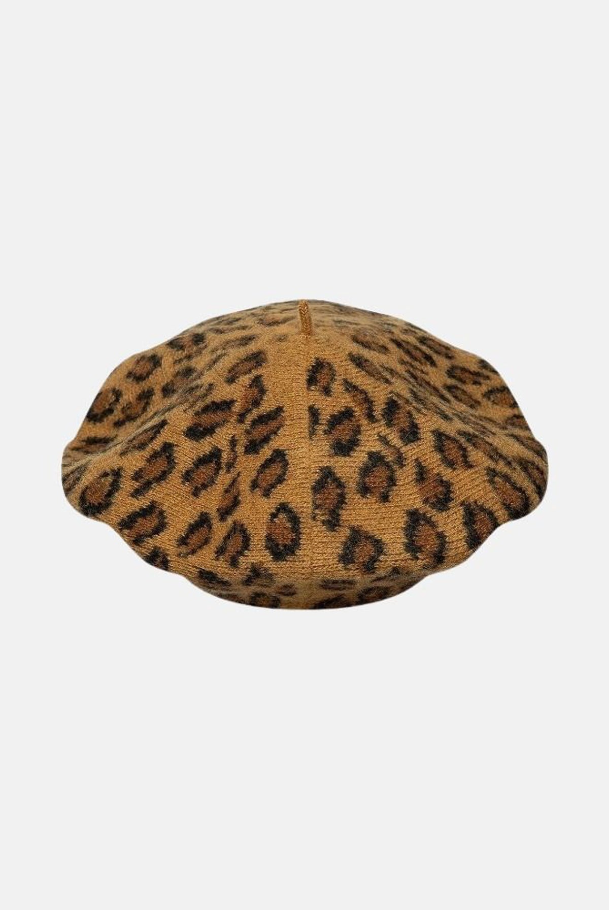 NEW ERA Basco marrone da donna con fantasia animalier leopardata e ricamo del logo NY a contrasto. 60915988 . NEW ERA