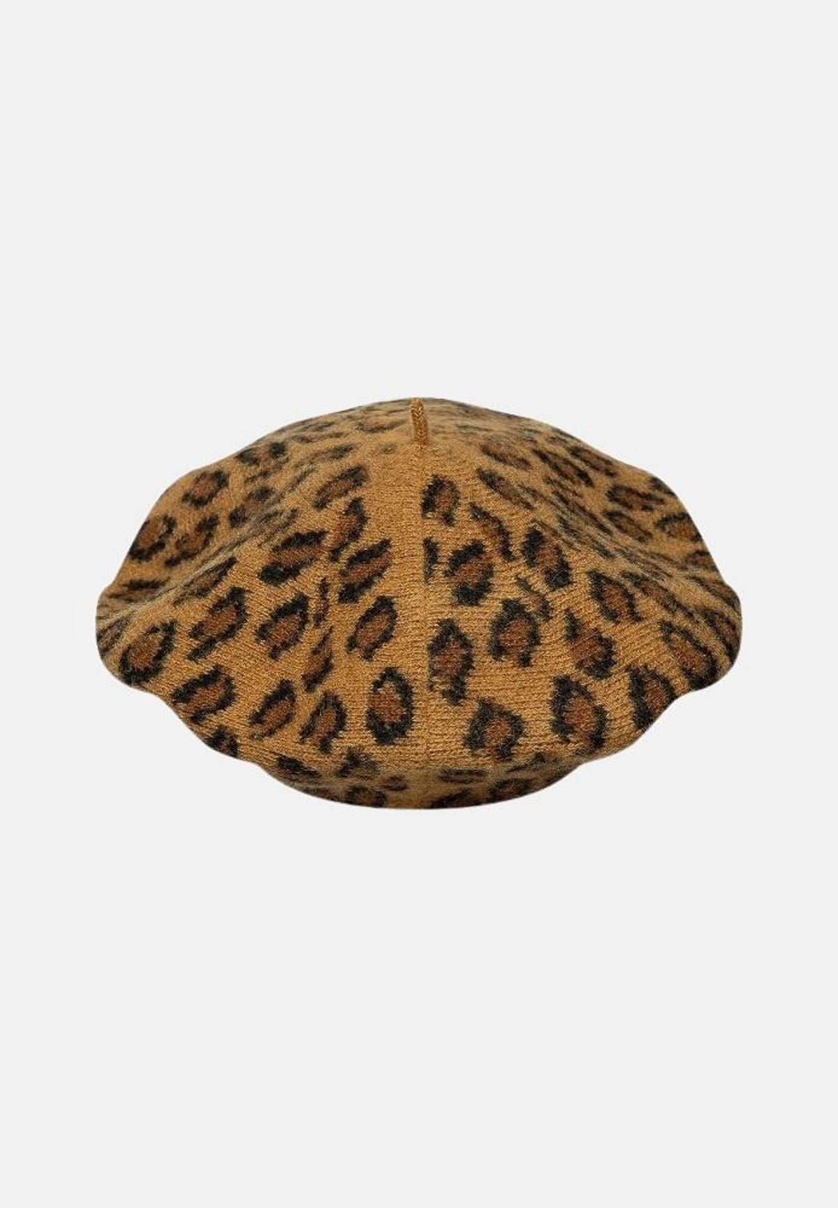 NEW ERA Basco marrone da donna con fantasia animalier leopardata e ricamo del logo NY a contrasto. 60915988 . NEW ERA
