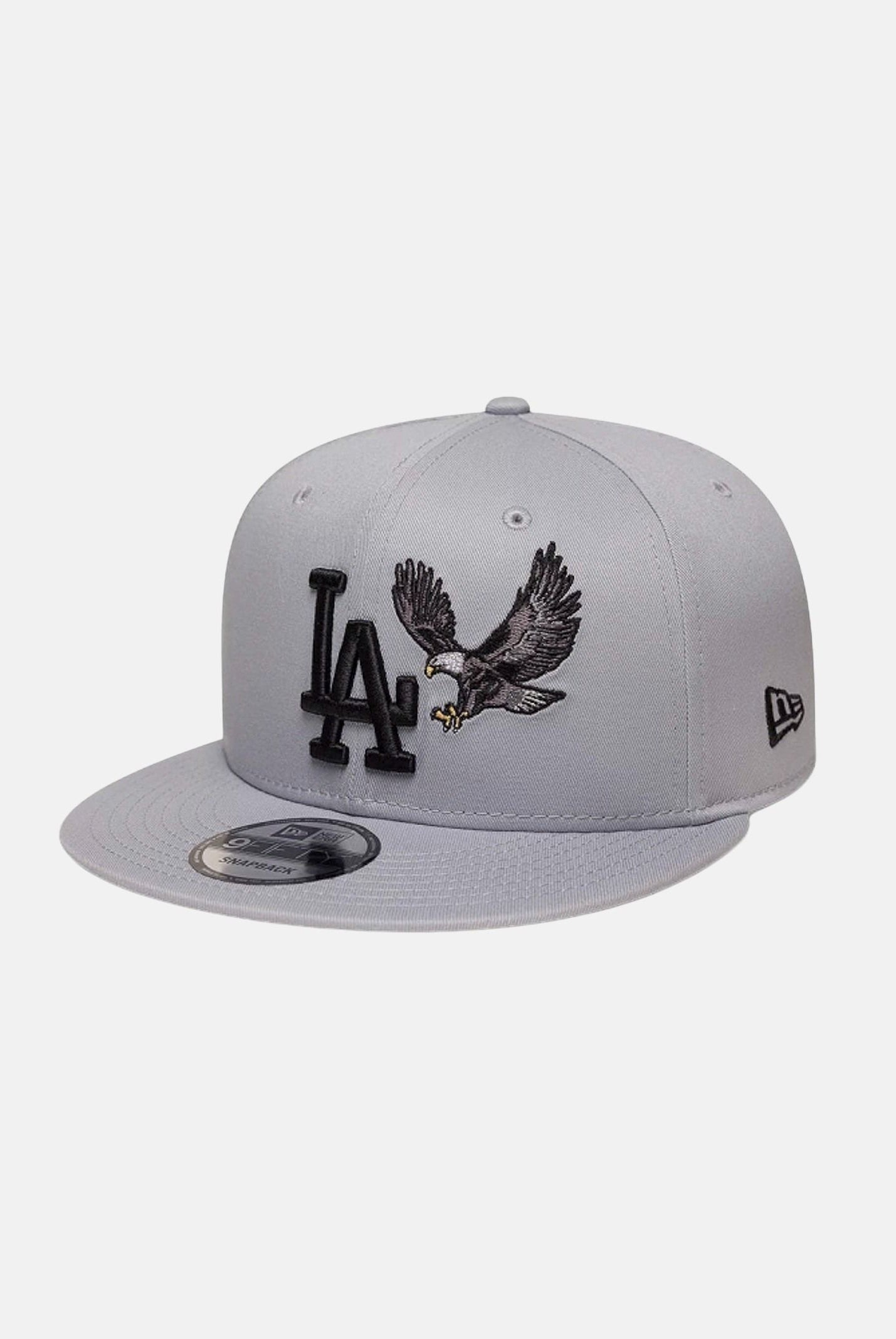NEW ERA Cappello con visiera dritta LA DODGERS grigio per uomo e donna con logo LA Dodgers e aquila ricamati 60951083 . NEW ERA