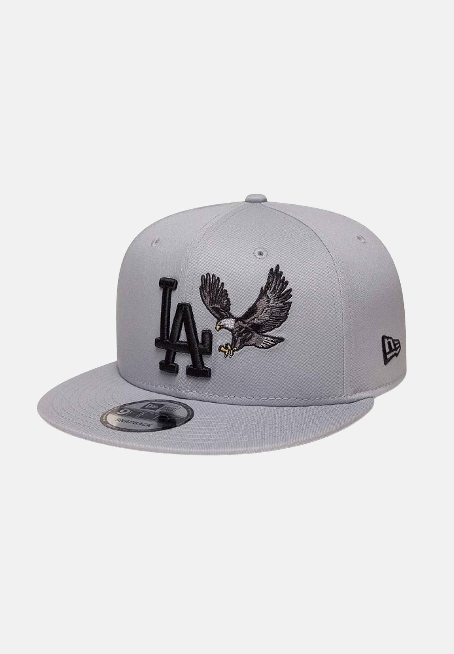 NEW ERA Cappello con visiera dritta LA DODGERS grigio per uomo e donna con logo LA Dodgers e aquila ricamati 60951083 . NEW ERA