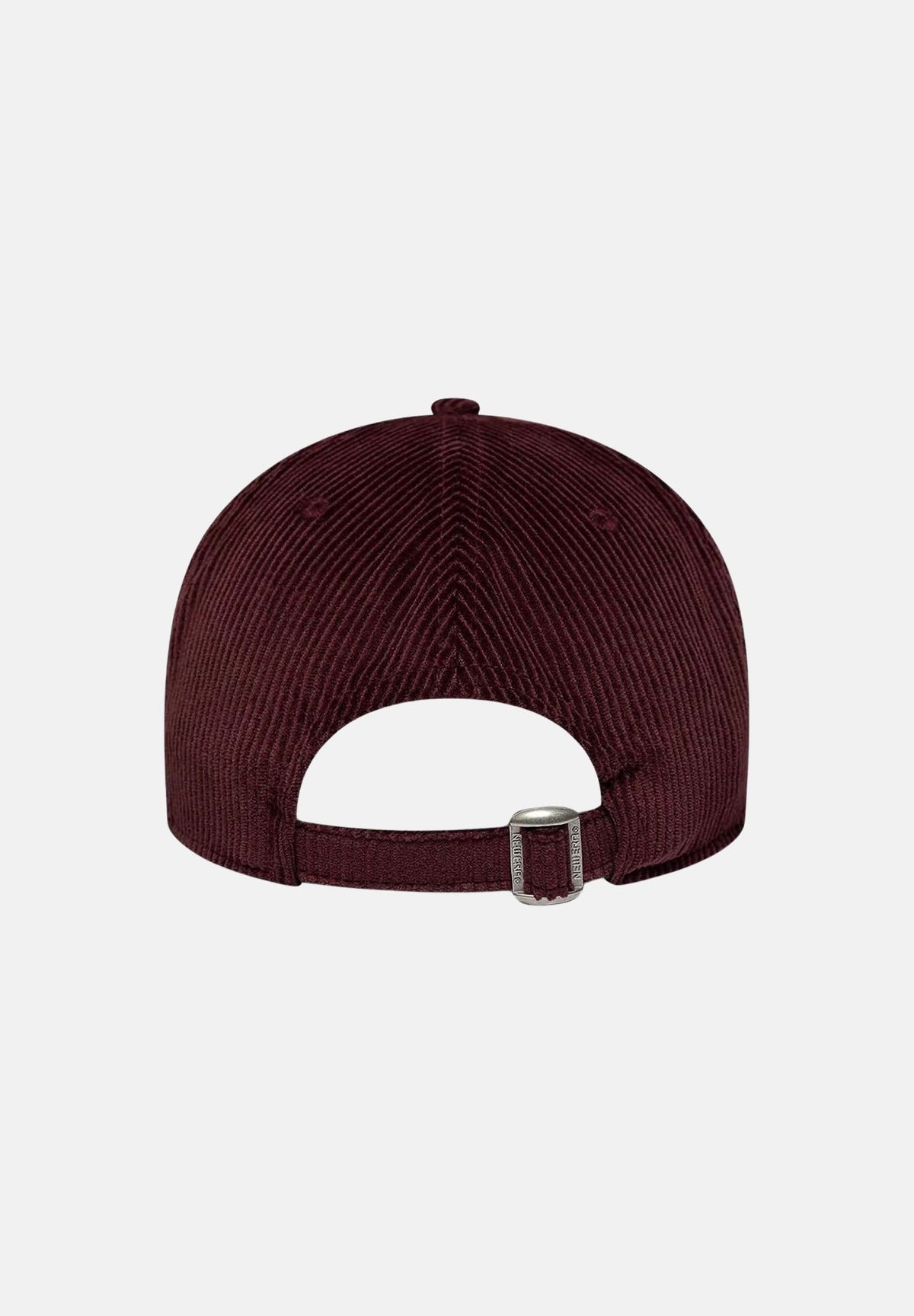 NEW ERA Cappellino 9TWENTY A-FRAME MLB CORD SCRIPT bordeaux da uomo e donna, in velluto a coste, con visiera curva e ricamo.<BR/> 60960251 . NEW ERA