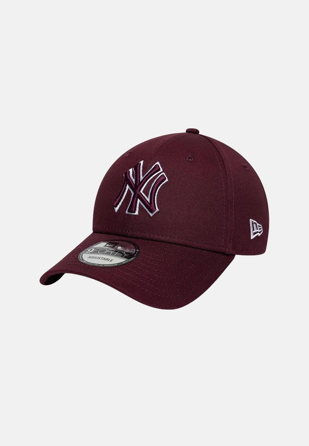NEW ERA Cappellino 9FORTY NY YANKEES MLB TEAM OUTLINE Dark Purple viola scuro uomo donna, in cotone, con logo NY ricamato e visiera curva. 60960275 . NEW ERA