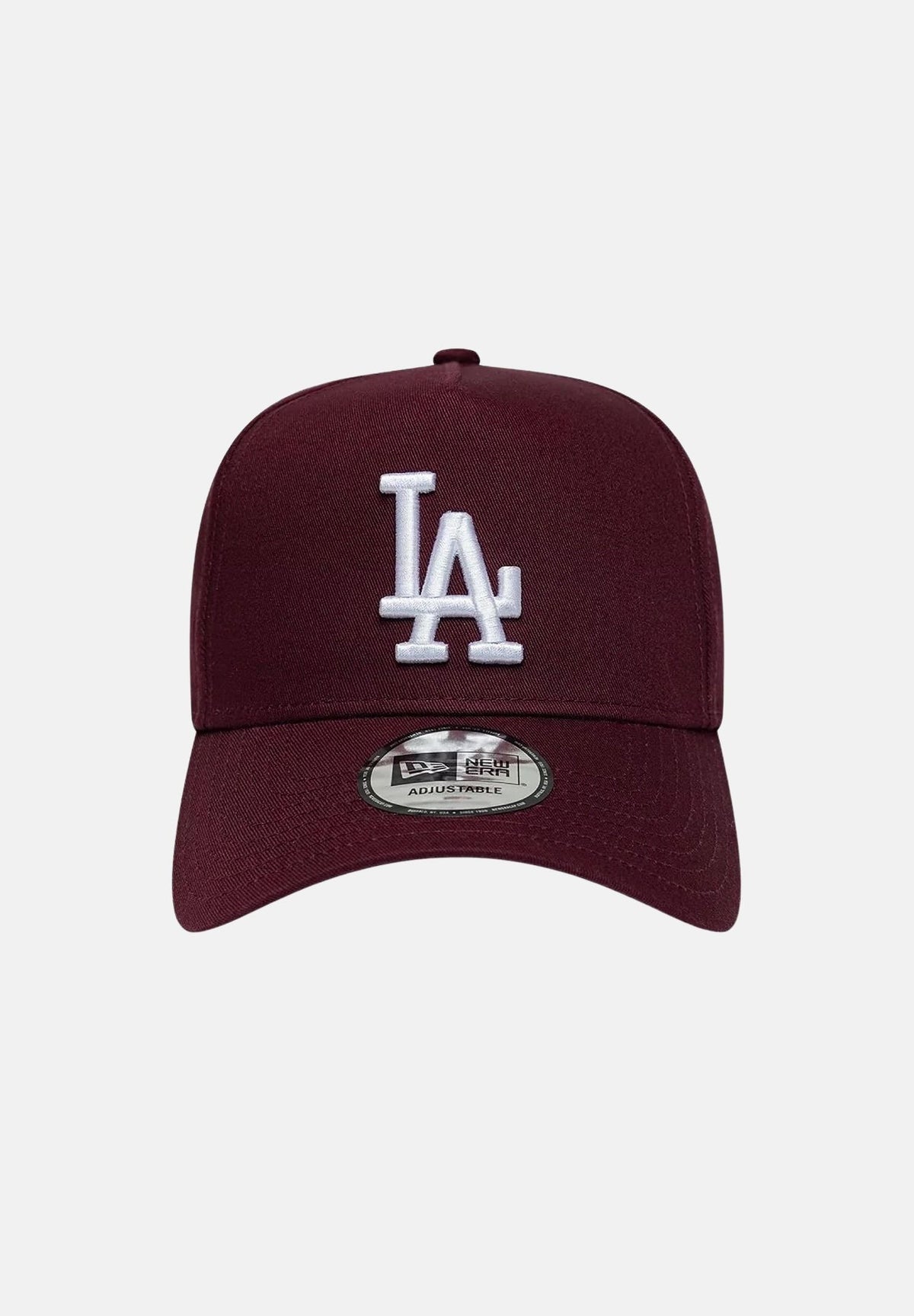 NEW ERA Cappellino 9FORTY E-FRAME LEAGUE ESSENTIAL bordeaux per uomo e donna, con visiera curva e logo LA bianco. 60960286 . NEW ERA