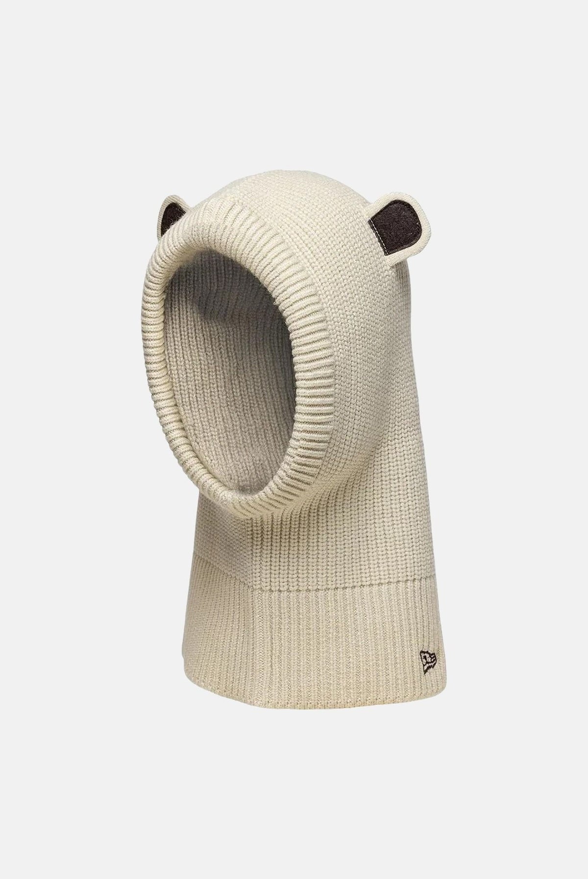 NEW ERA Balaclava BEAR beige chiaro per bambino e bambina, in maglia con orecchie da orso e apertura frontale ovale.<BR/> 60960352 . NEW ERA