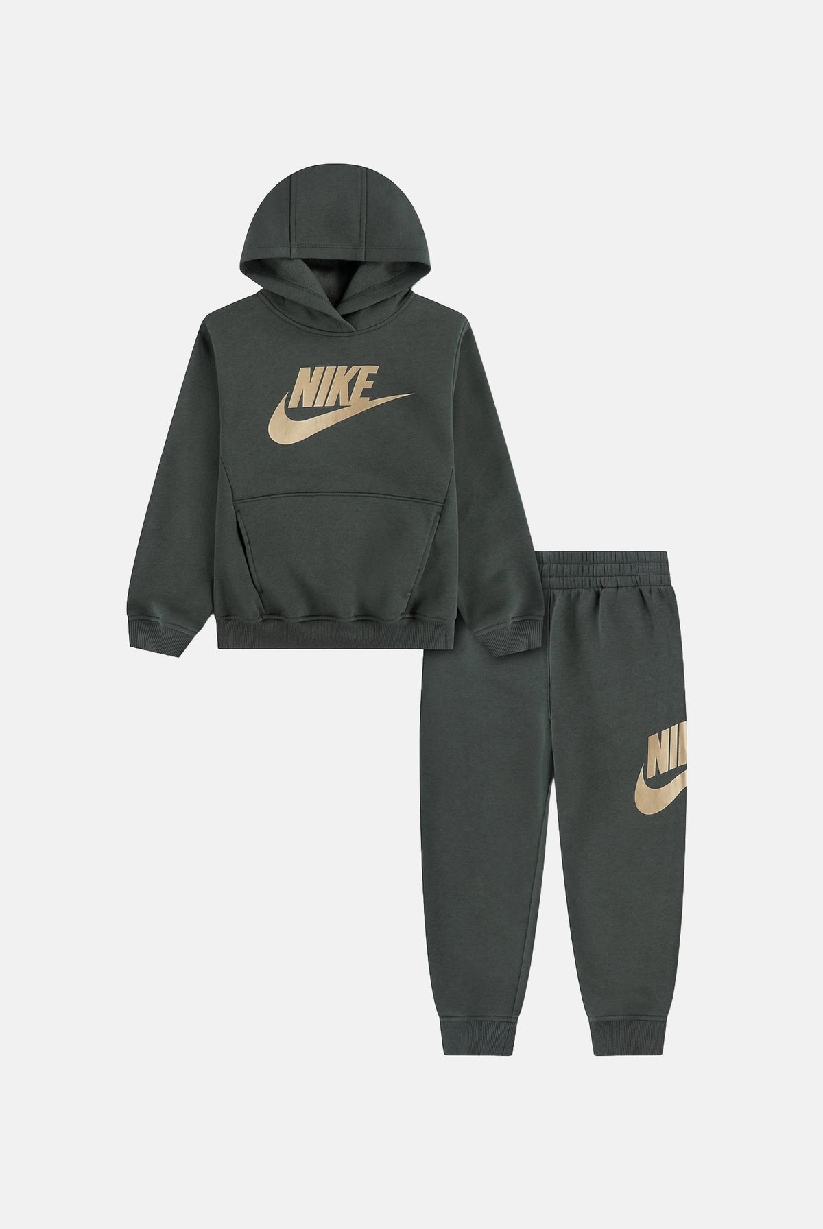NIKE Tuta CLUB FLEECE 2-PIECE SET grigio antracite e oro beige per neonato 66L135 FH3 NIKE