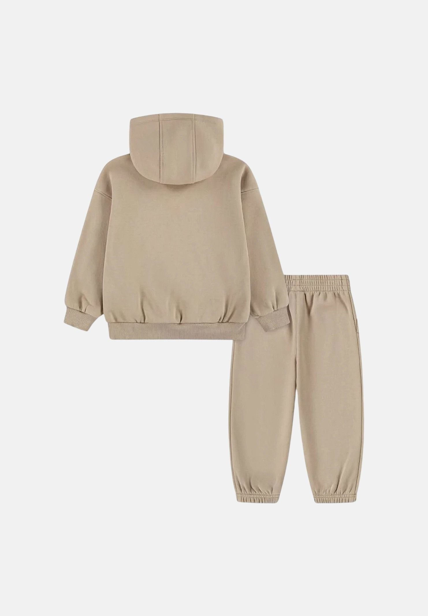 NIKE Tuta beige da neonato con felpa con cappuccio e pantaloni coordinati con tasche. 66P403 JCR NIKE