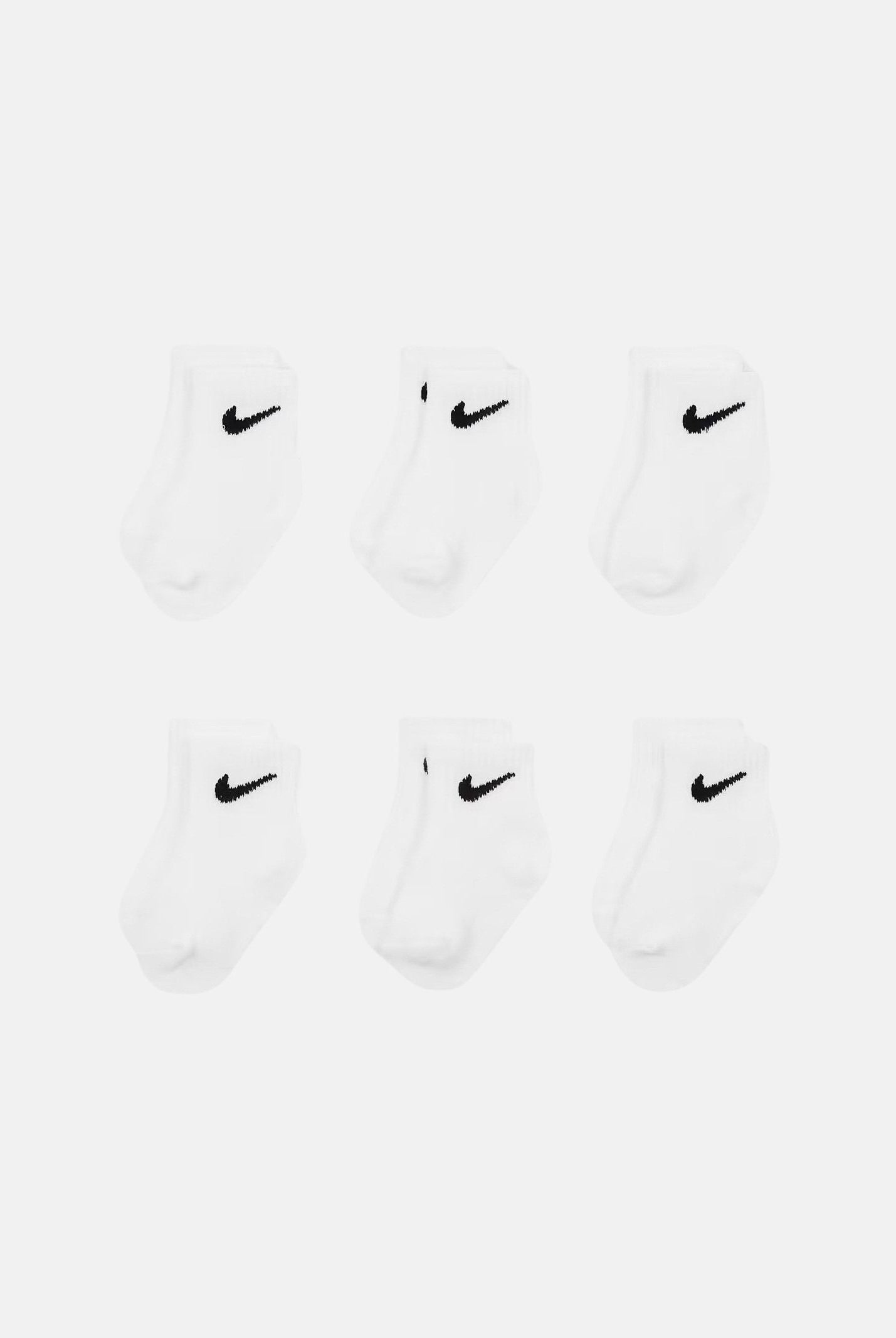 NIKE Calzini SWOOSH BABY (6 PAIRS), bianco da neonato con logo iconico NN0641 001 NIKE