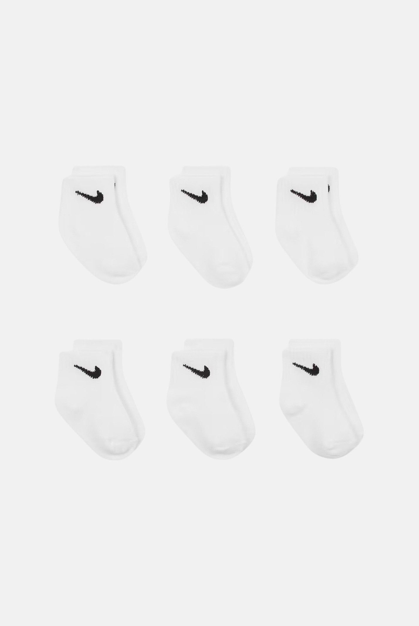 NIKE Calzini SWOOSH BABY (6 PAIRS), bianco da neonato con logo iconico NN0641 001 NIKE