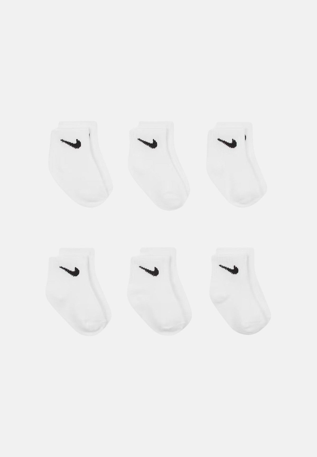 NIKE Calzini SWOOSH BABY (6 PAIRS), bianco da neonato con logo iconico NN0641 001 NIKE