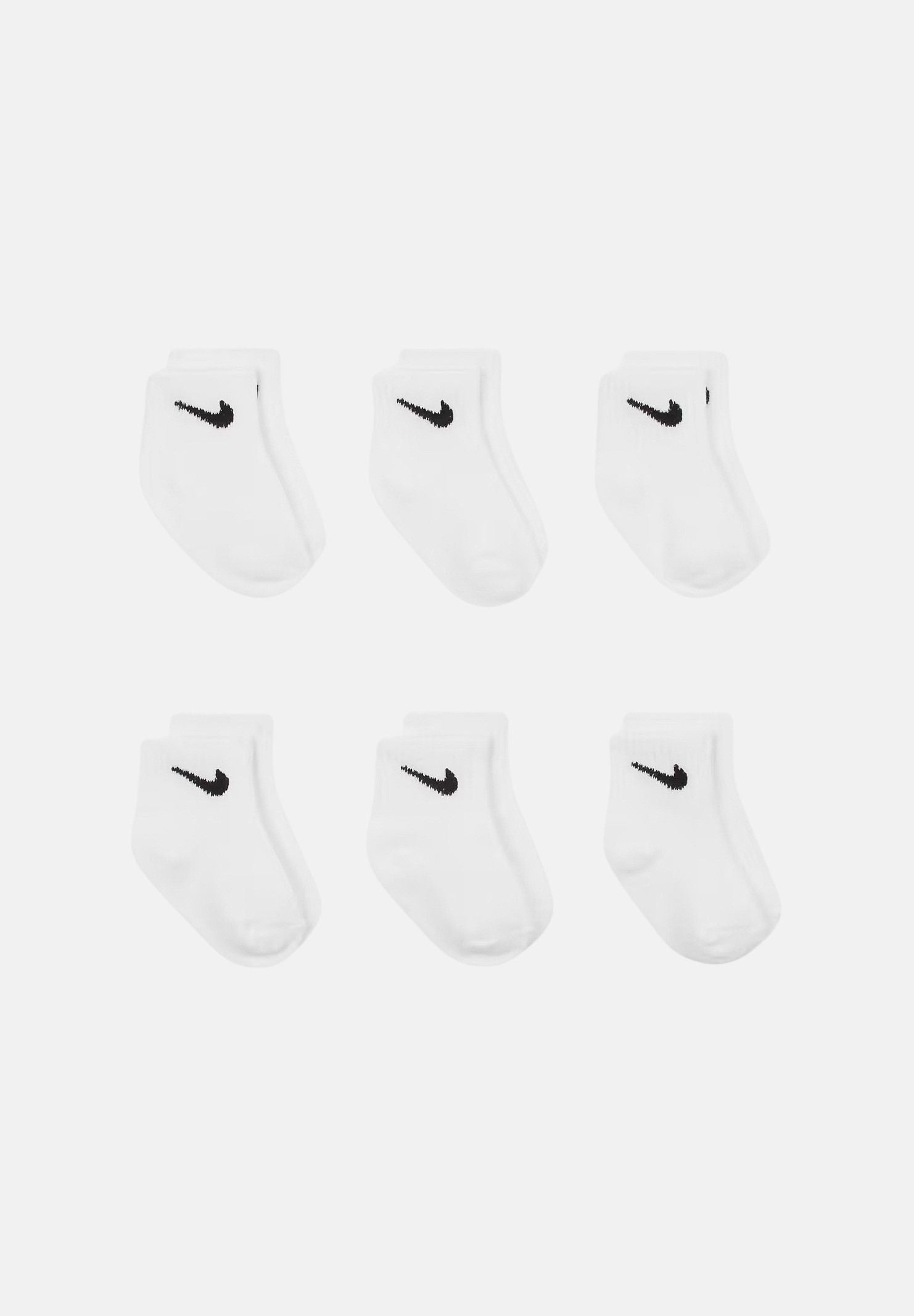 NIKE Calzini SWOOSH BABY (6 PAIRS), bianco da neonato con logo iconico NN0641 001 NIKE