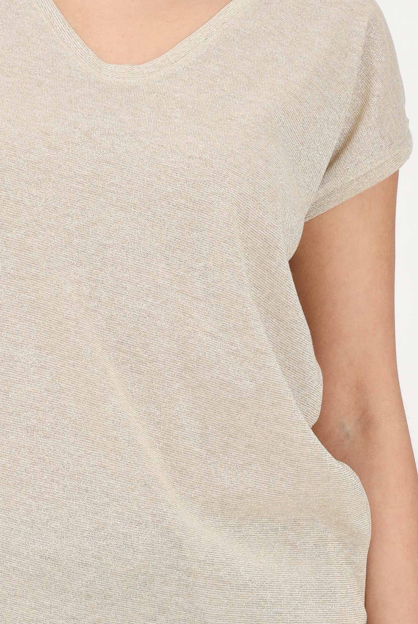 ONLY T-shirt a manica corta oro da donna 15136069 GOCO ONLY