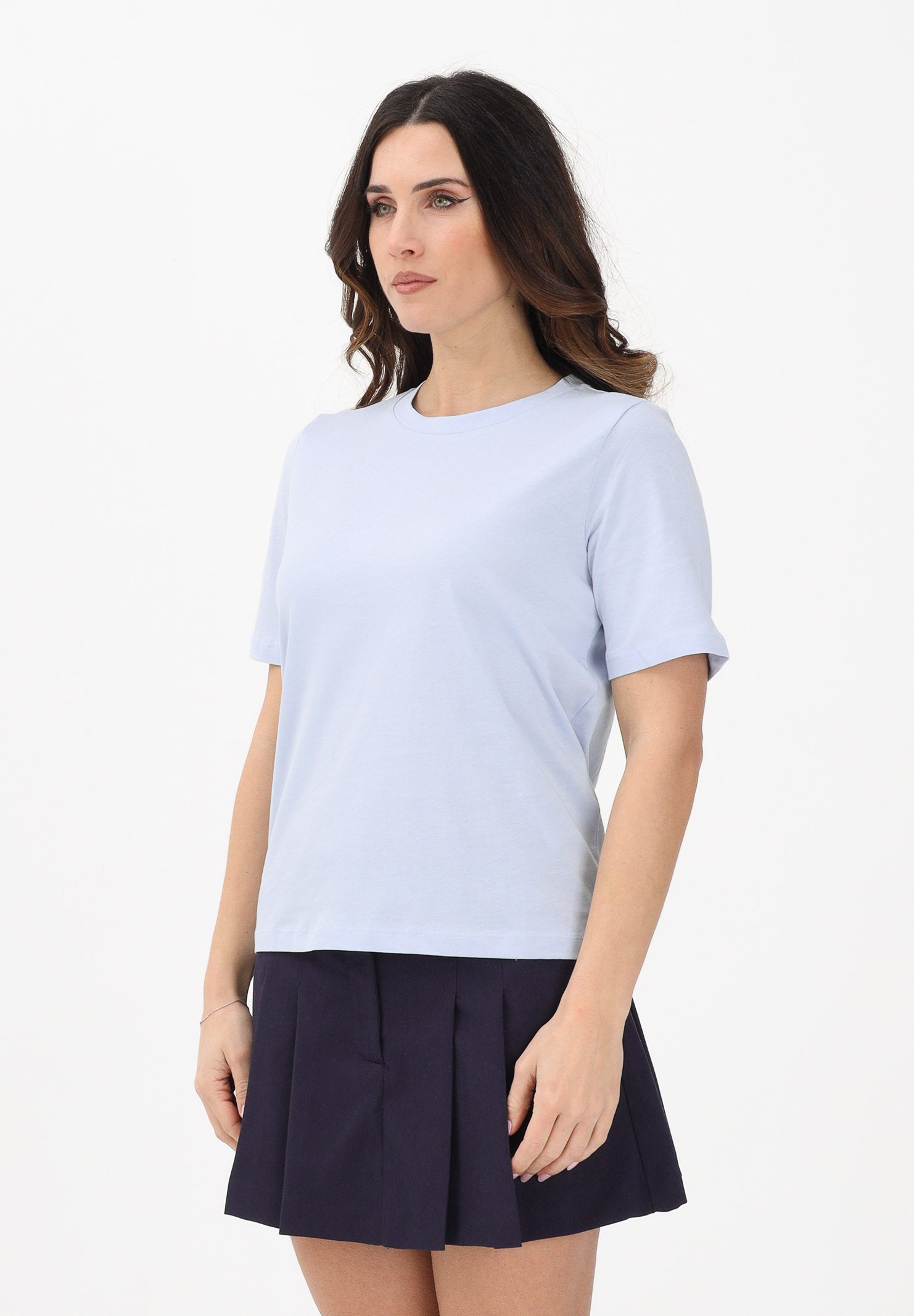 ONLY T-shirt a manica corta celeste da donna 15270390 CABL ONLY