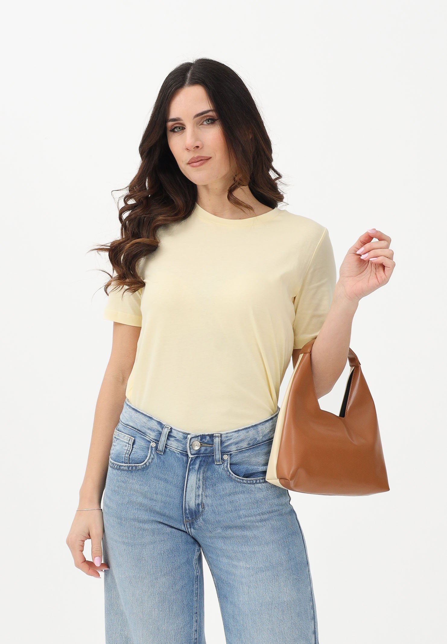 ONLY T-shirt a manica corta gialla da donna 15270390 DOCR ONLY