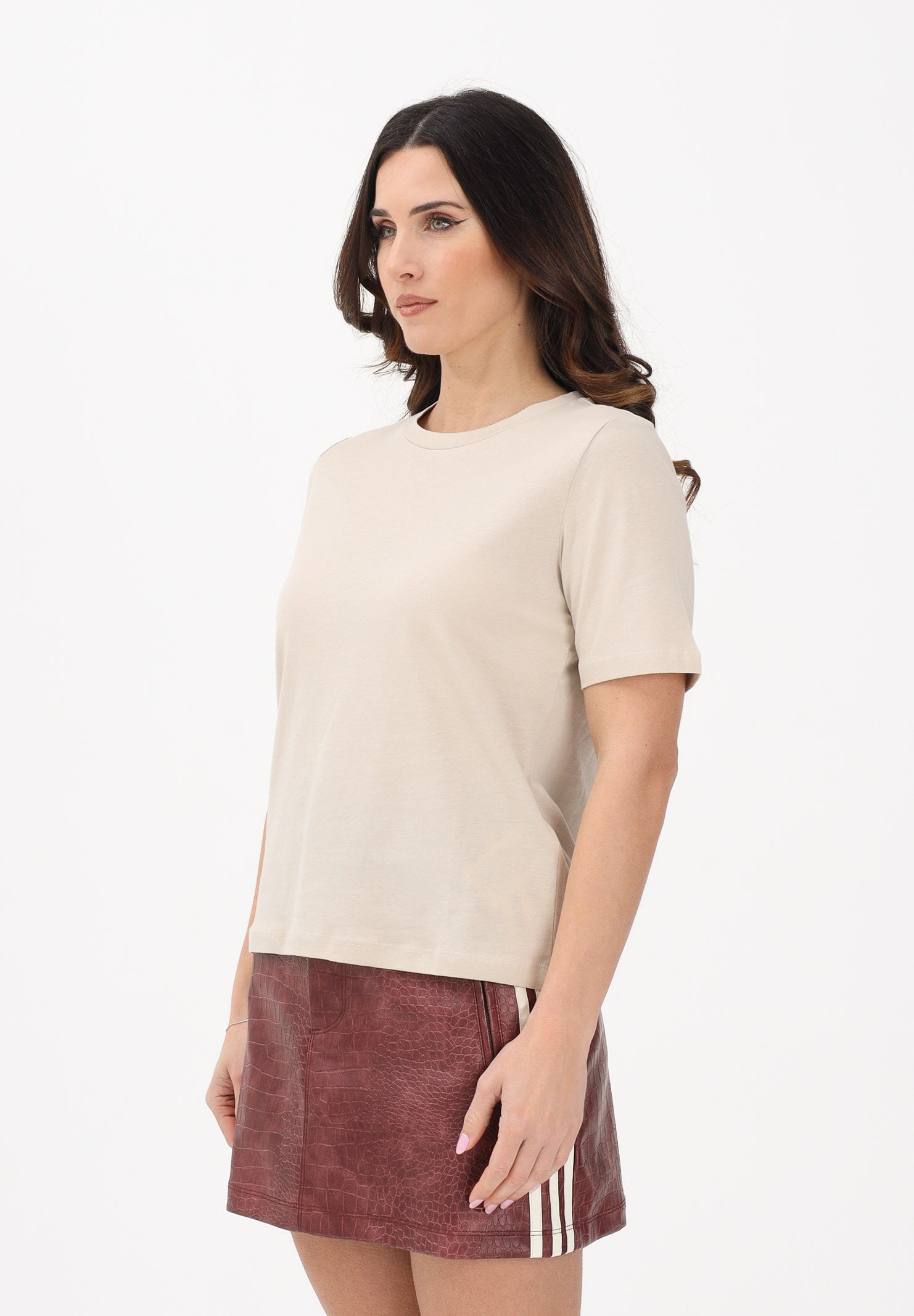 ONLY T-shirt a manica corta beige da donna 15270390 SILI ONLY