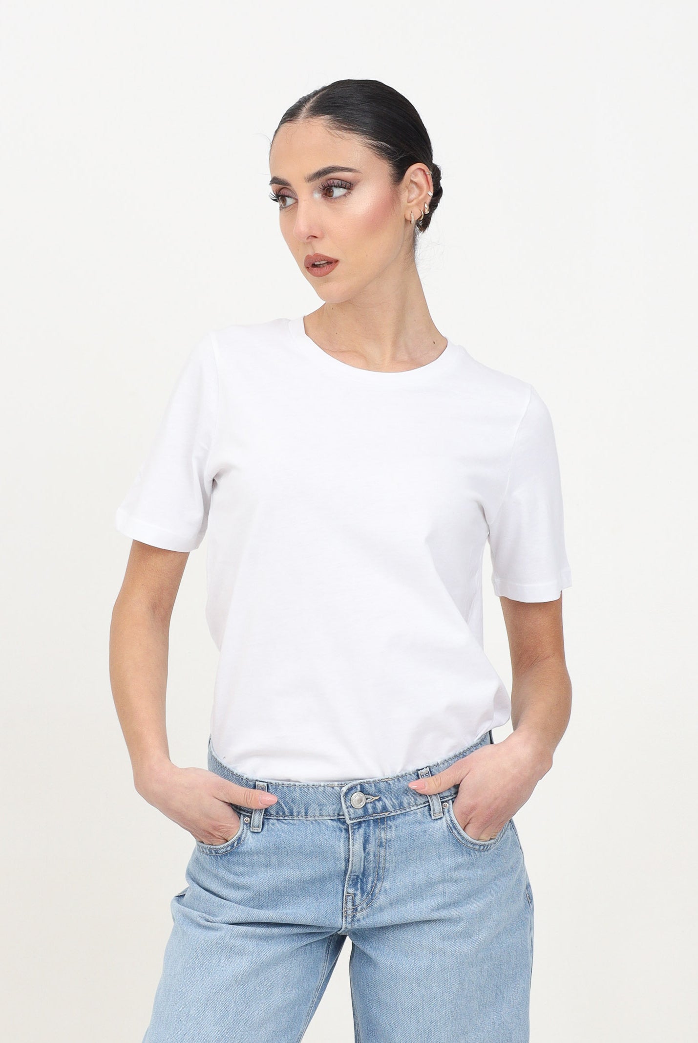ONLY T-shirt a manica corta bianca da donna 15270390 WI ONLY