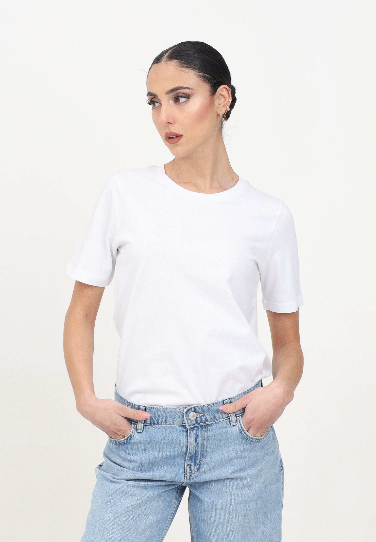 ONLY T-shirt a manica corta bianca da donna 15270390 WI ONLY
