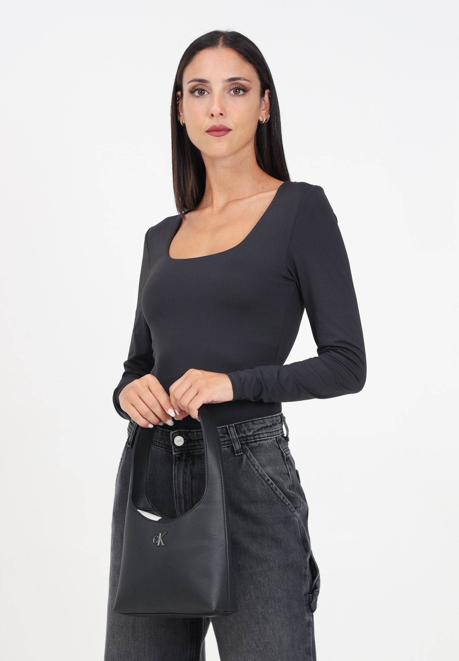 ONLY T-shirt a manica lunga nera da donna 15302647 Black ONLY