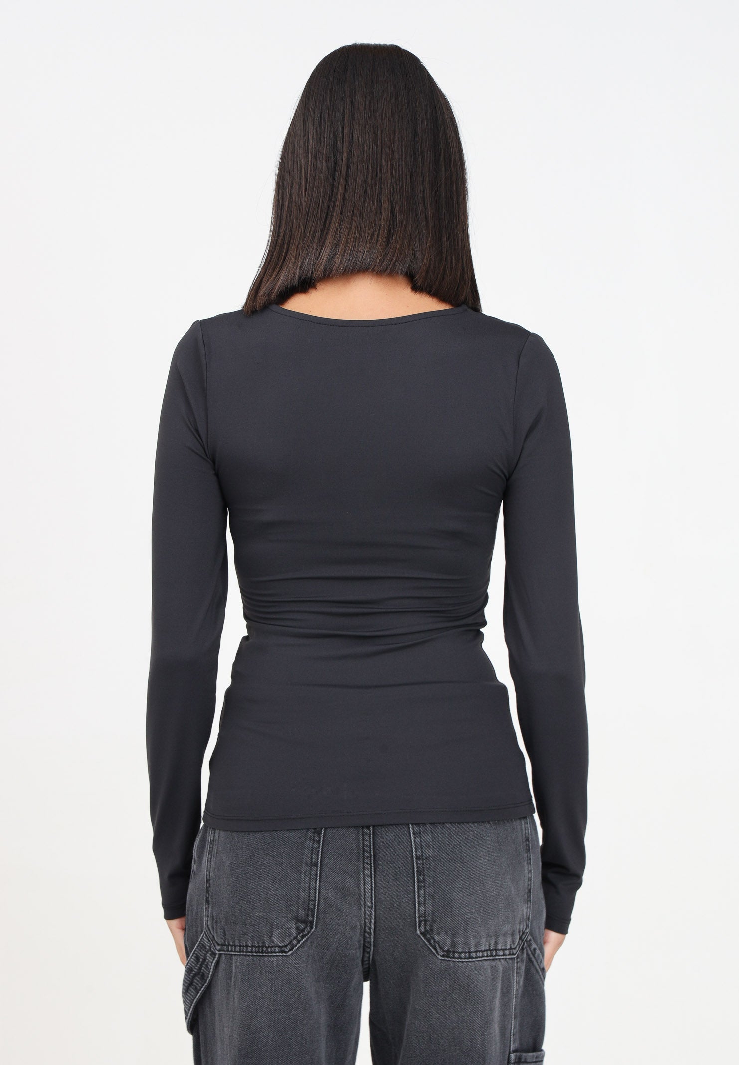 ONLY T-shirt a manica lunga nera da donna 15302647 Black ONLY