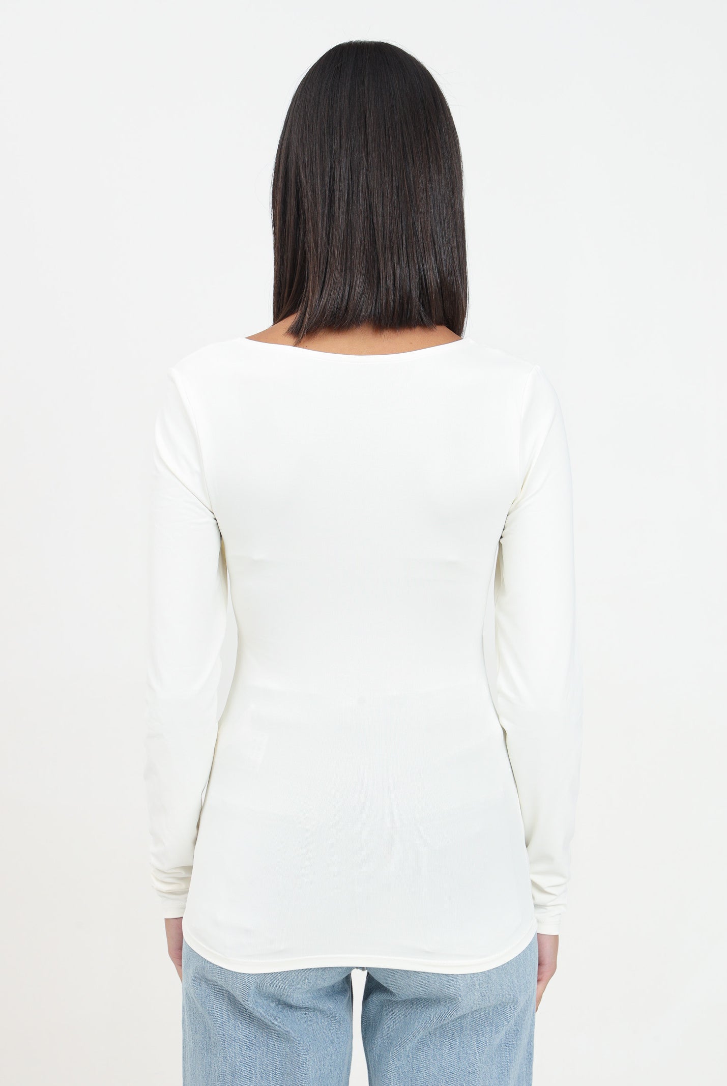 ONLY T-shirt a manica lunga panna da donna 15302647 CloudDancer ONLY