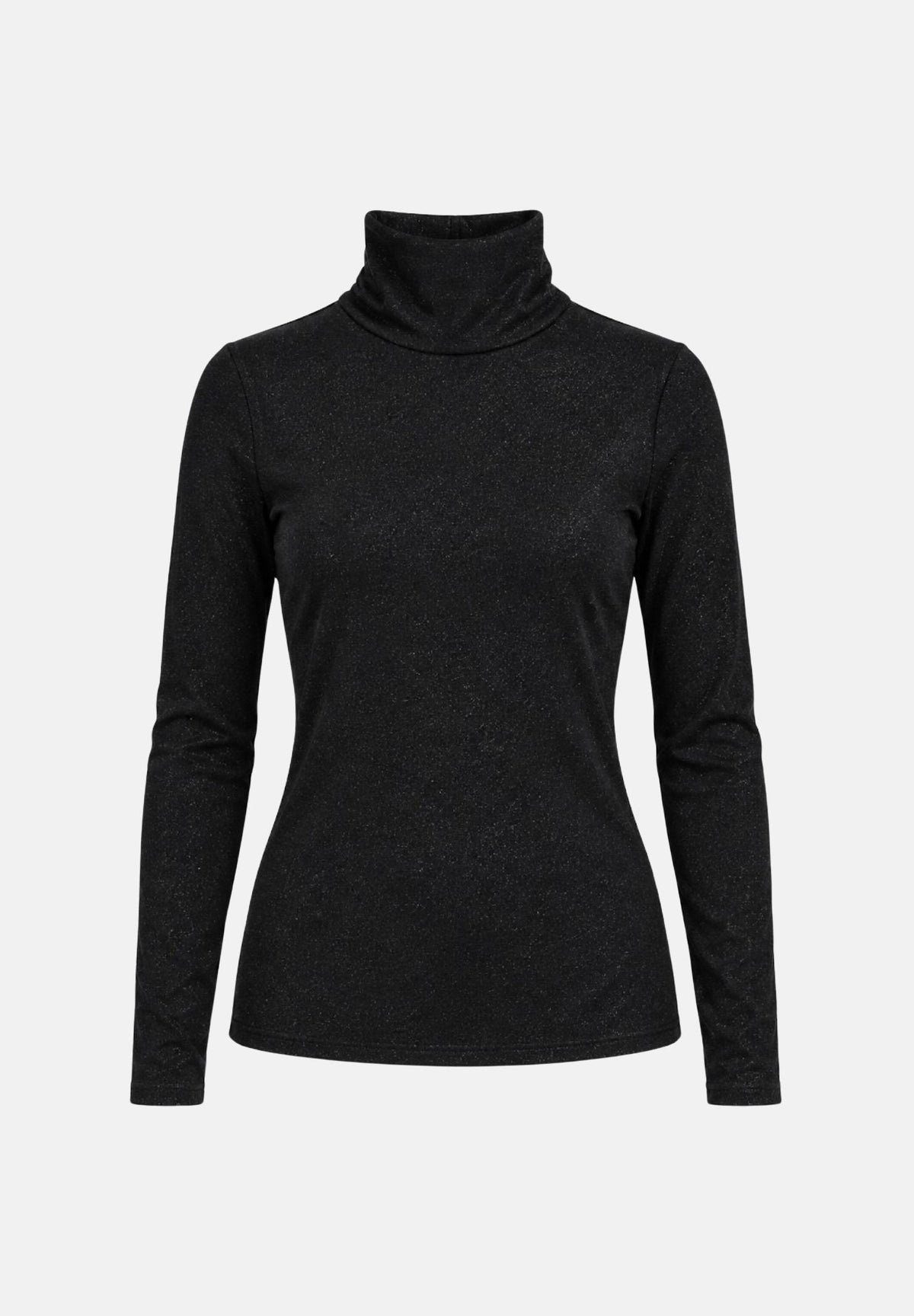 ONLY Maglia collo alto ONLAMERA GLITTER nero da donna con lavorazione trasparente 15307661 BLDT ONLY