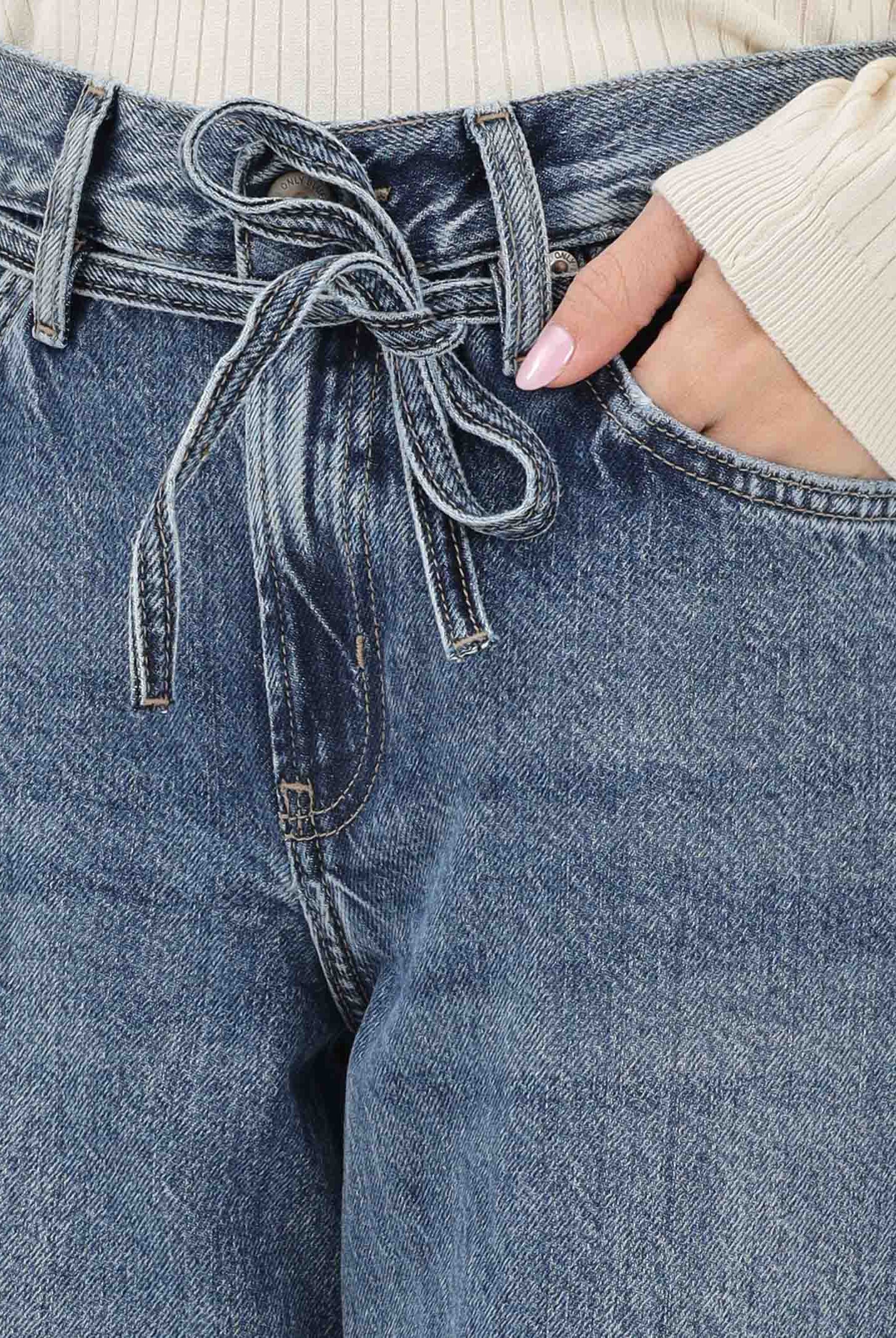 ONLY Jeans in denim blu medio da donna dal lavaggio leggermente vissuto 15325796 MEBL ONLY