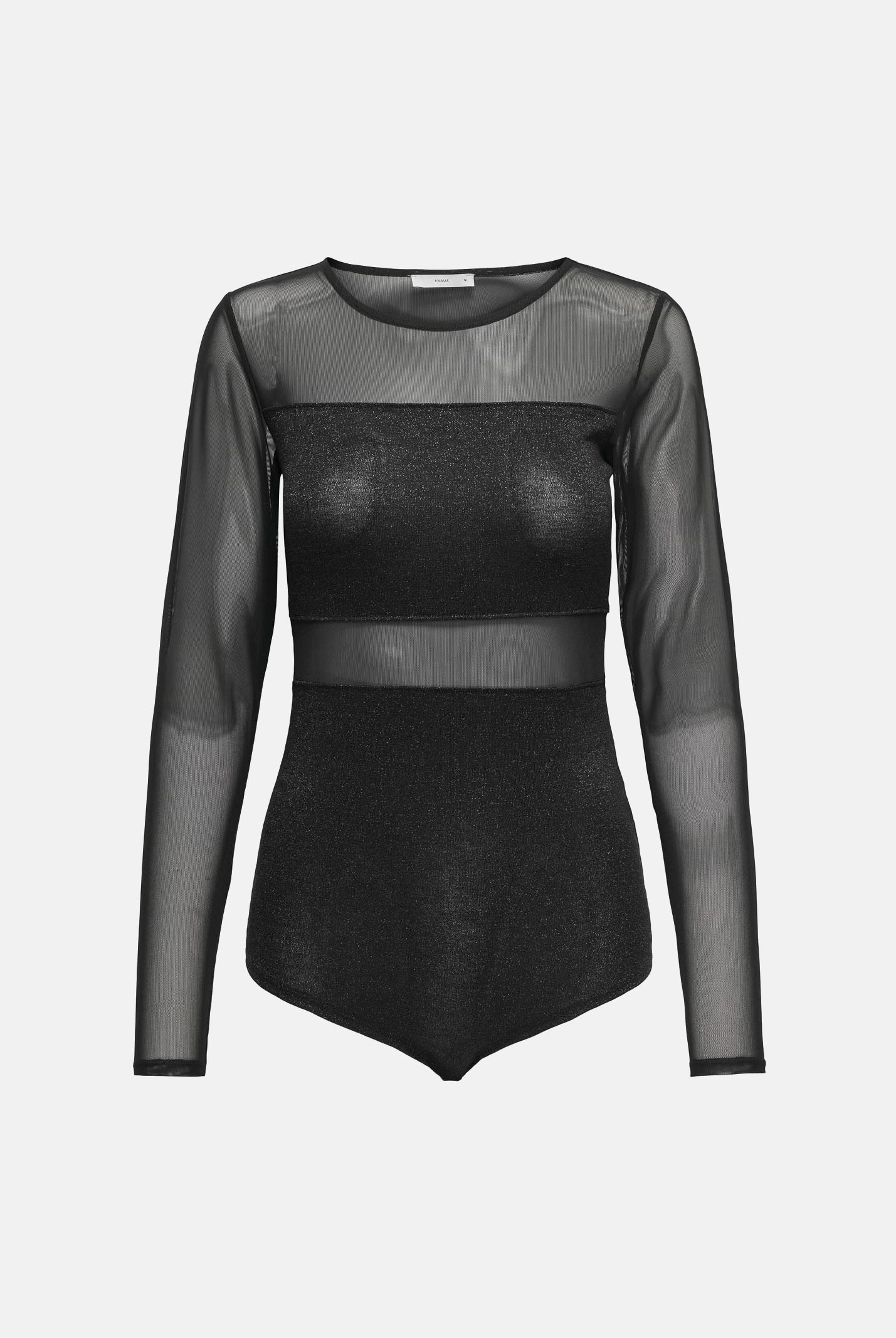 ONLY Body manica lunga nero da donna con dettagli lurex e tulle 15344709 Black ONLY