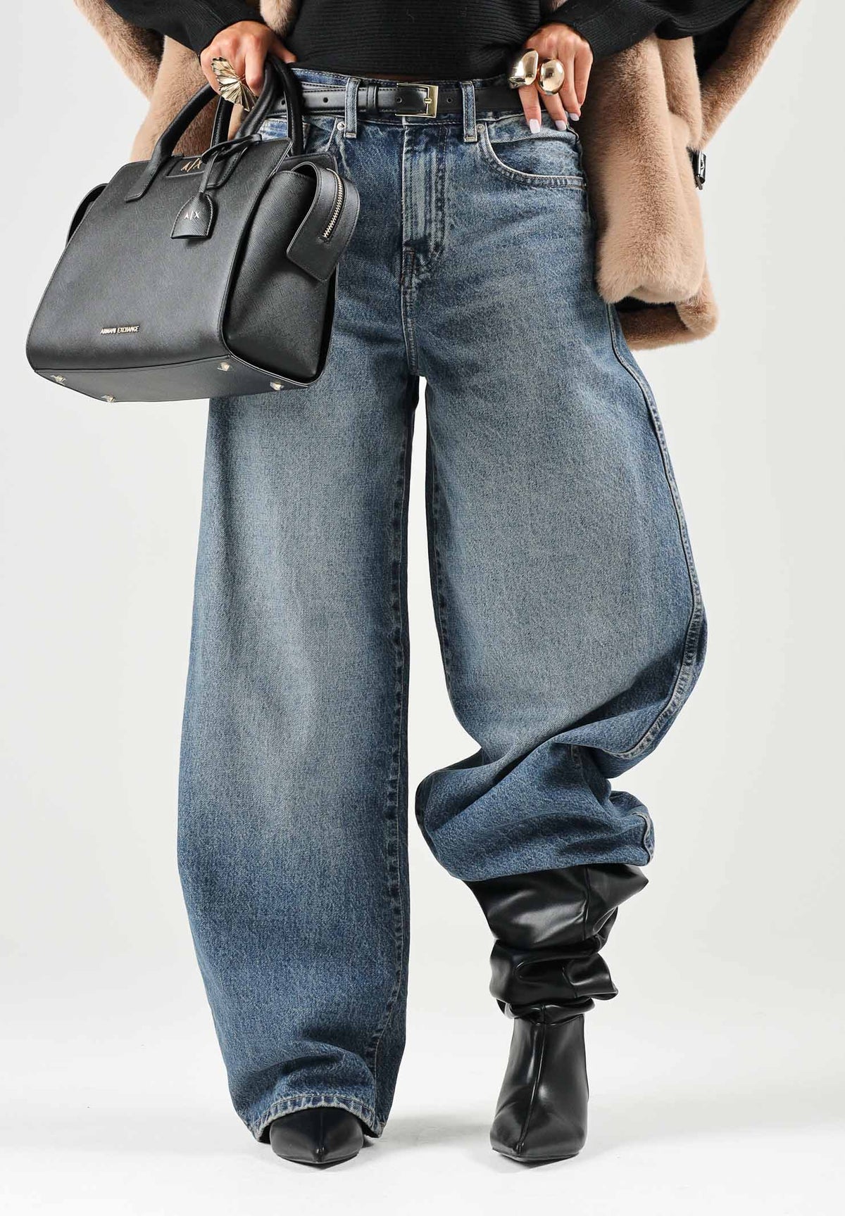 ONLY Jeans ONLTAYLOR Dark Blue Denim da donna con vestibilità barrel 15352198 DABL ONLY