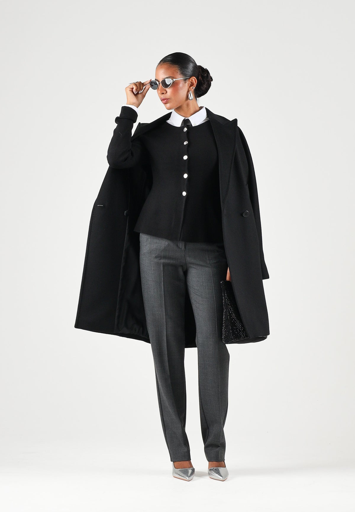 ONLY Cardigan ONLBRIGHT nero da donna con bottoncini 15364267 BLNE ONLY