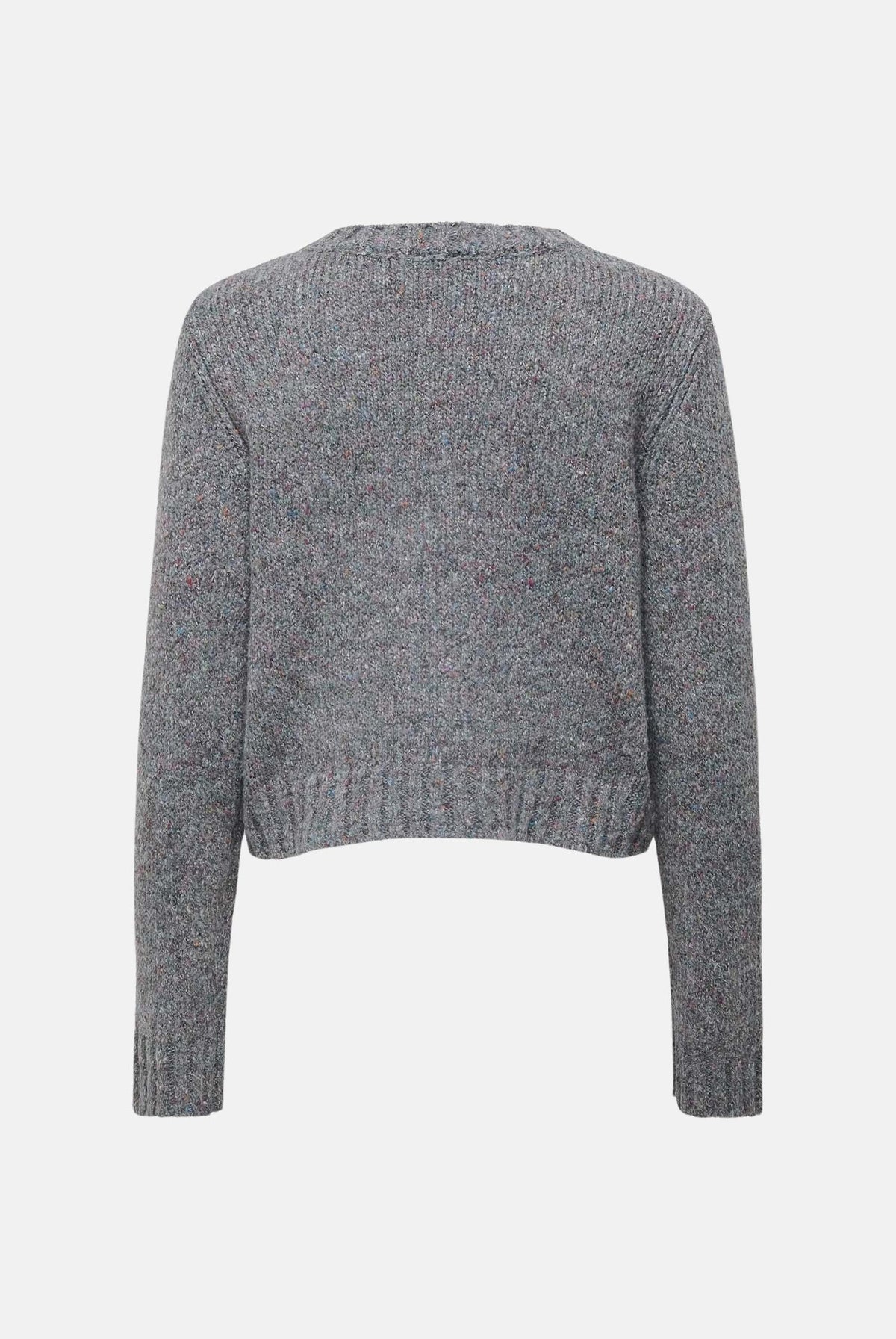 ONLY Maglione girocollo ONLSMILLA LS TEXT grigio melangé da donna 15375416 DAGR ONLY