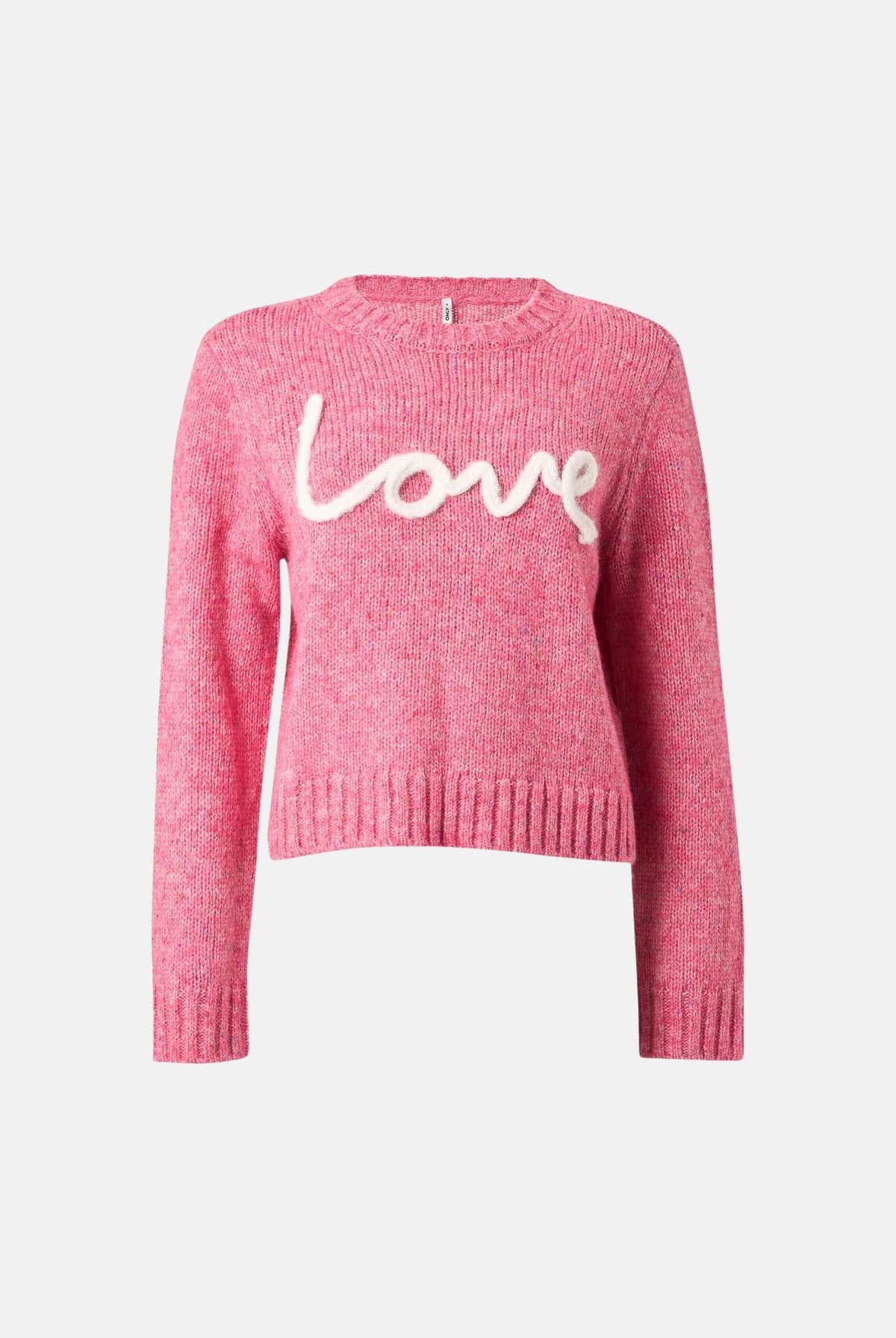 ONLY Maglione girocollo ONLSMILLA LS TEXT DETAIL fuchsia da donna 15375416 FU ONLY