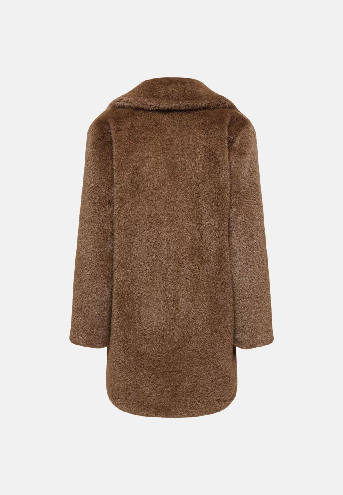 ONLY Pelliccia ONLTATUM FUR JACKET Carafe marrone caffè da donna in ecopelliccia, con ampi revers, maniche lunghe e tasche laterali. 15376779 CA ONLY