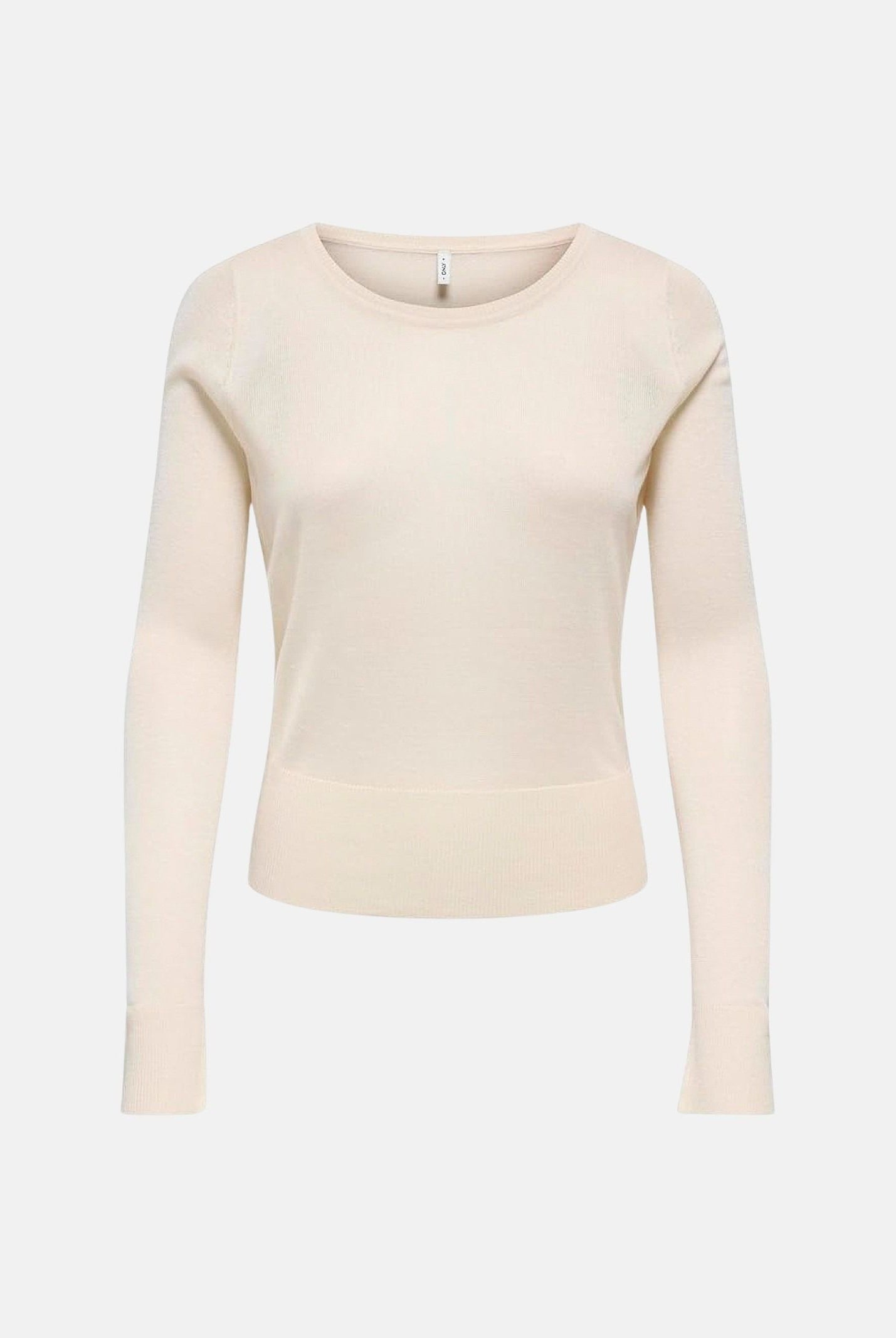 ONLY Maglia ONLVIENNA girocollo, Birch, beige-chiaro, da donna con spacchi laterali 15378046 BI ONLY