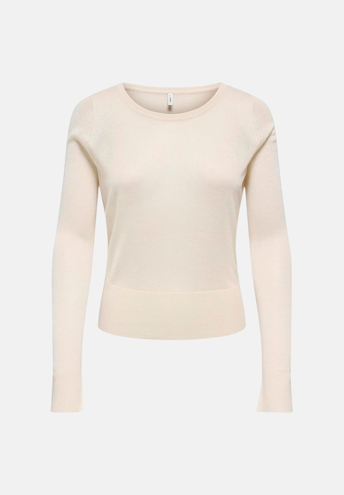 ONLY Maglia ONLVIENNA girocollo, Birch, beige-chiaro, da donna con spacchi laterali 15378046 BI ONLY