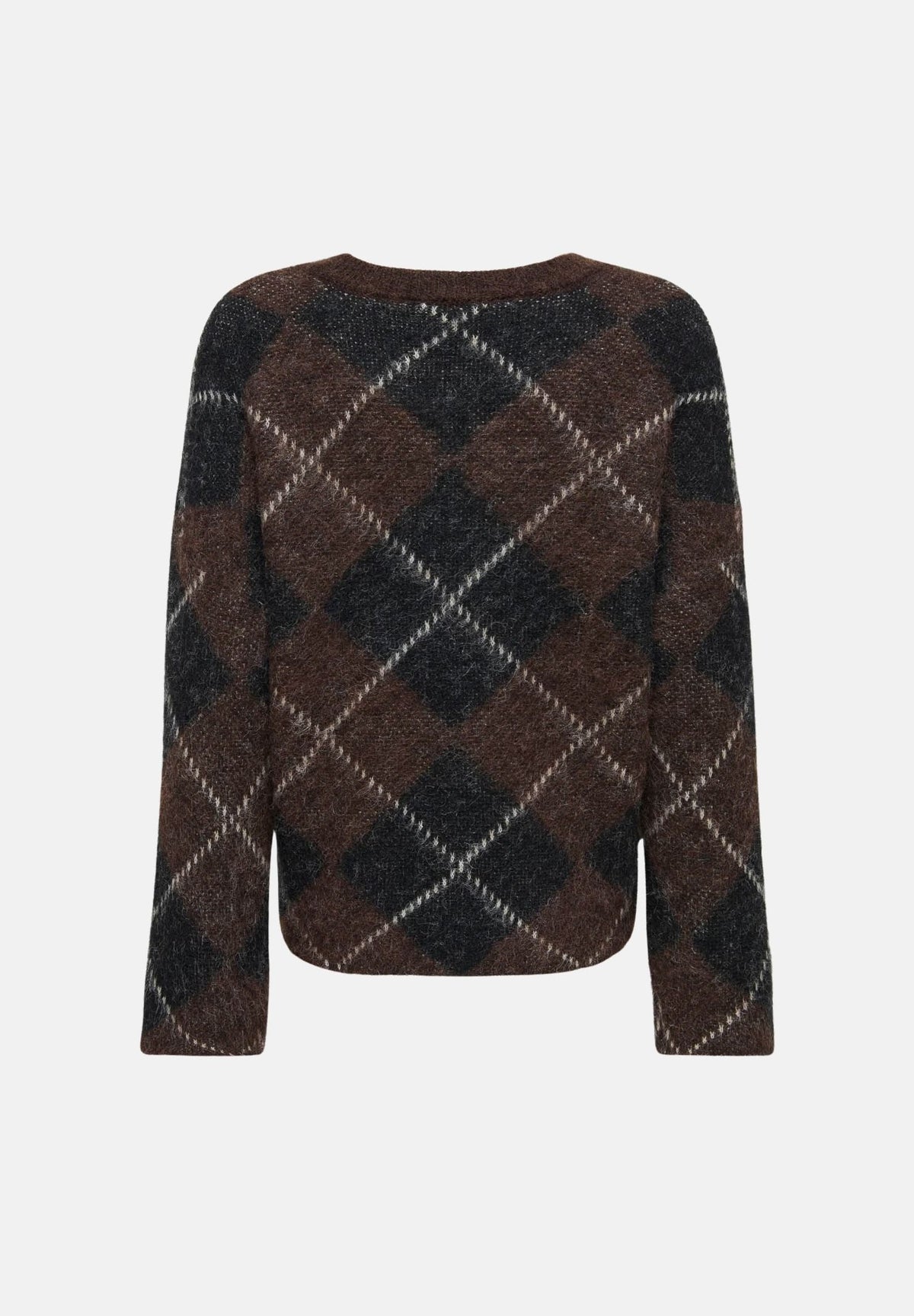 ONLY Pullover ONLNOEME coffe bean-marrone da donna con fantasia a quadri 15378140 COBE ONLY