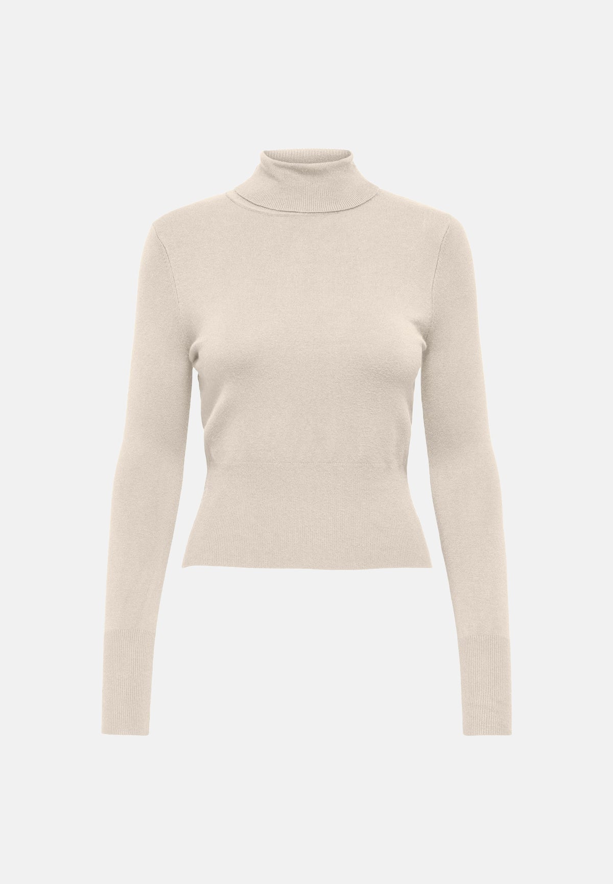 ONLY Dolcevita a collo alto birch-beige per donna in tessuto morbido 15378350 BI ONLY