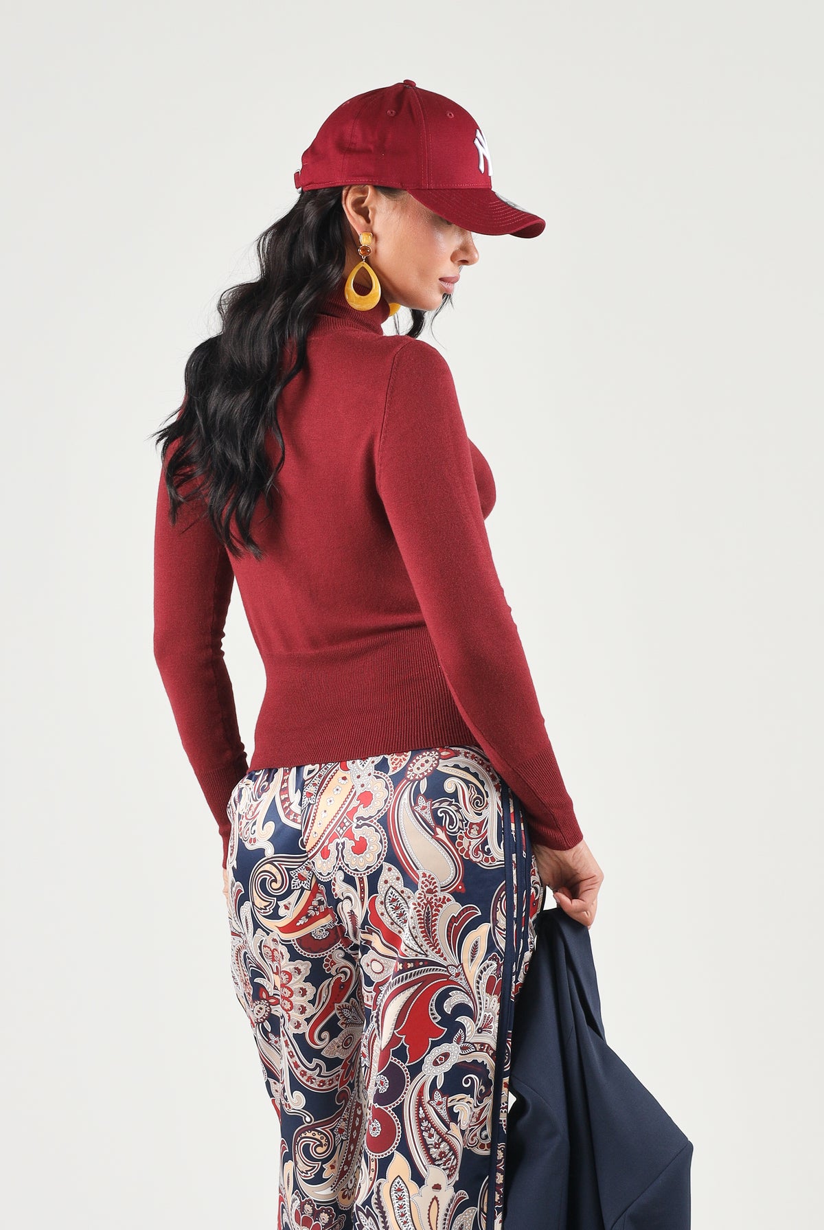 ONLY Dolcevita a collo alto rosso da donna in tessuto morbido 15378350 CA ONLY