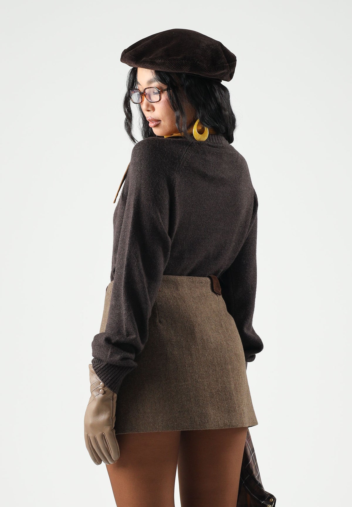 ONLY Pullover ONLPRINCESS marrone da donna con maniche raglan e finiture elasticizzate a costine 15381869 CHTO ONLY