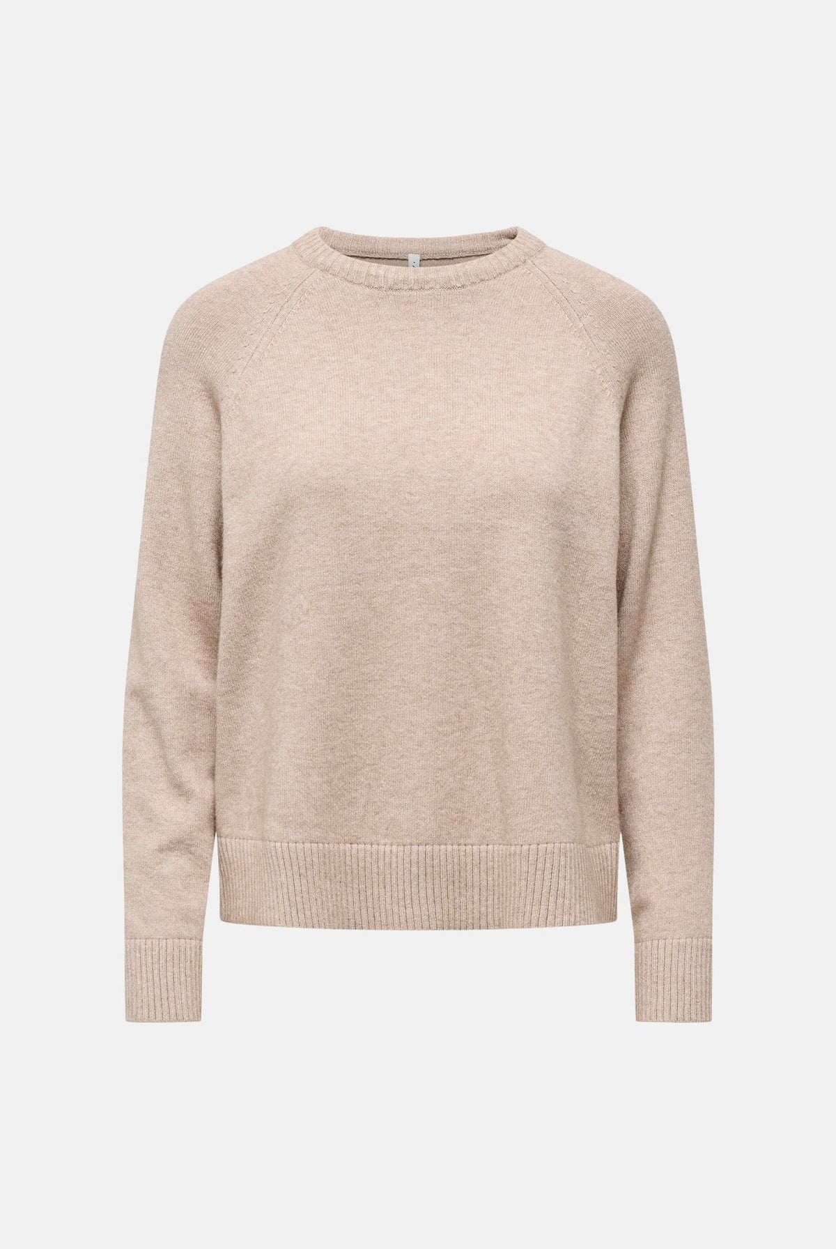 ONLY Pullover ONLPRINCIPESS beige per donna con maniche raglan e finiture elasticizzate a costine 15381869 MOME ONLY