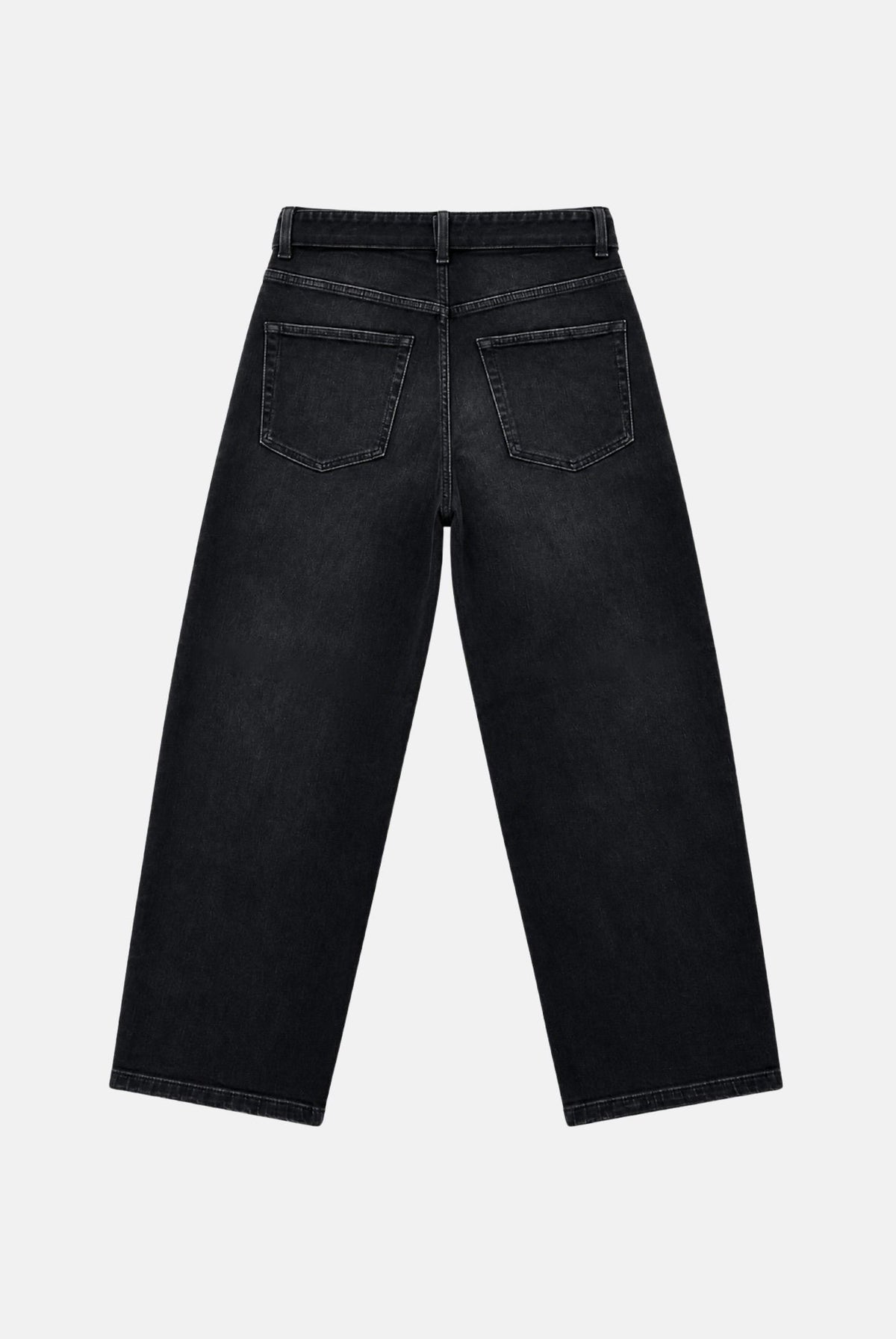 ONLY Jeans FENANDA nero slavato per donna con cintura integrata e linea barrel alla caviglia. 15382421 WA ONLY