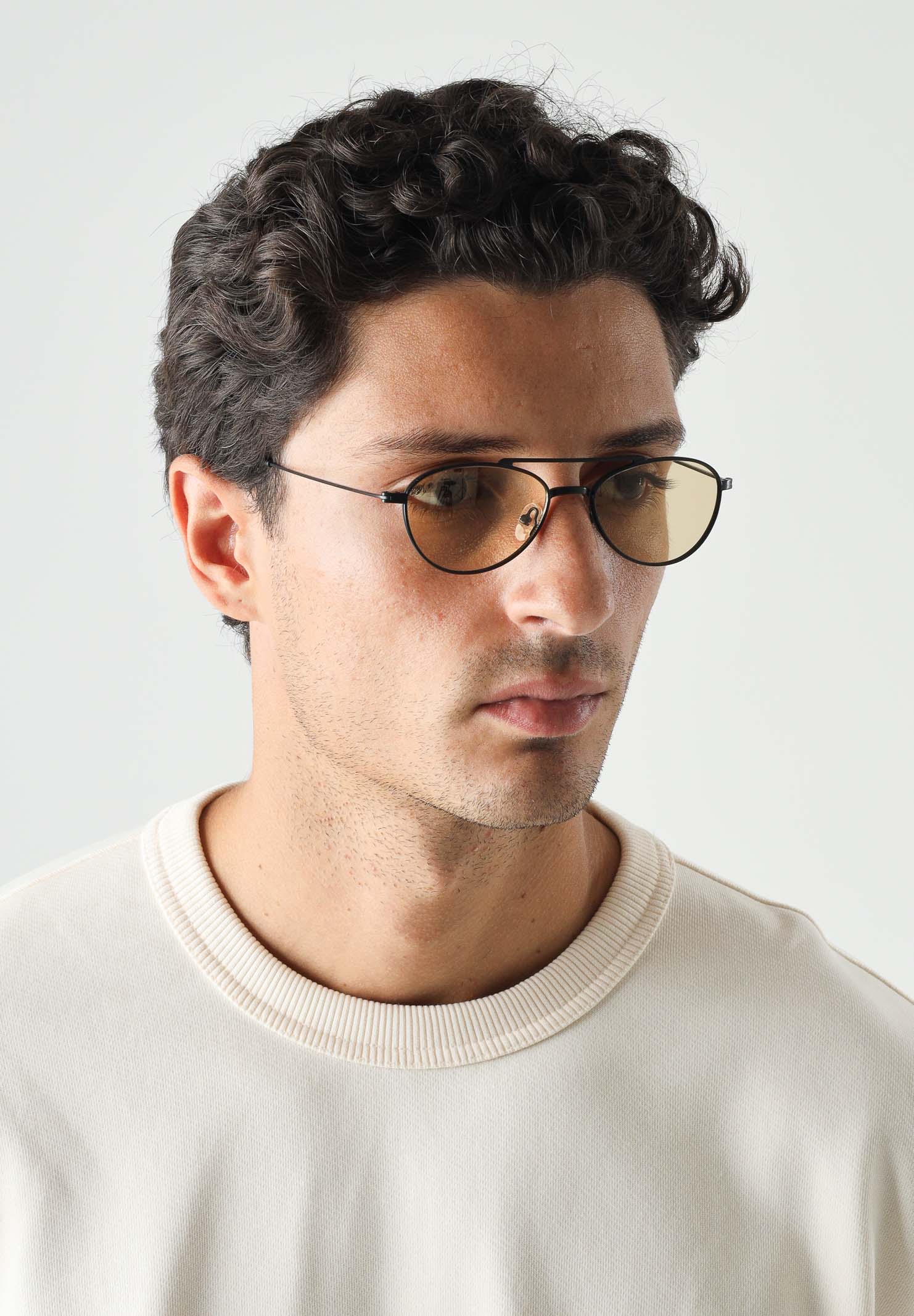 OS SUNGLASSES Occhiali da sole BALI per uomo e donna con lenti color pesca e doppio ponte. OS2063 C01 OS SUNGLASSES
