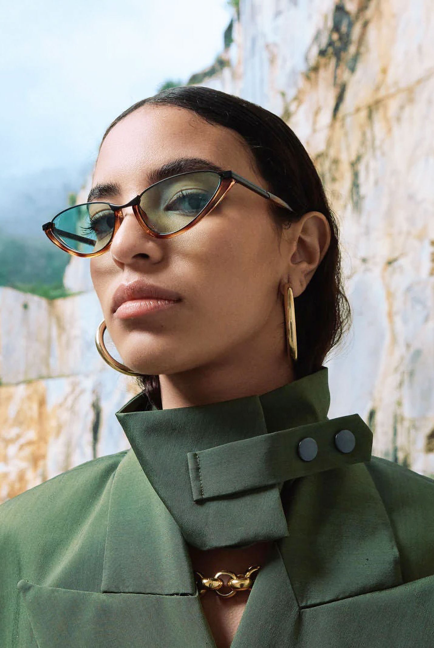 OS SUNGLASSES Occhiali da sole MONTECARLO, havana blu, per uomo e donna <BR/> OS2064 C03 OS SUNGLASSES