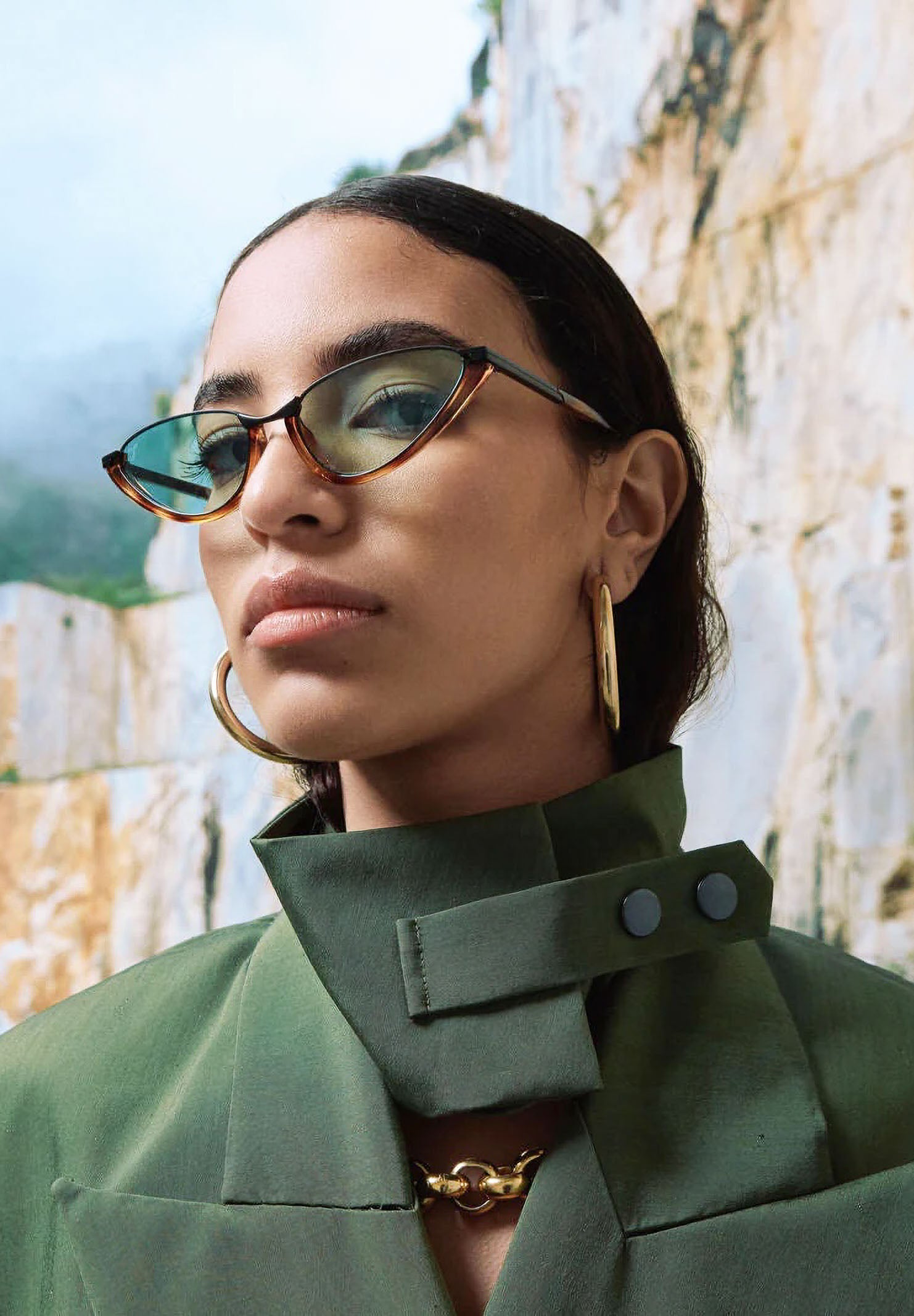 OS SUNGLASSES Occhiali da sole MONTECARLO, havana blu, per uomo e donna <BR/> OS2064 C03 OS SUNGLASSES