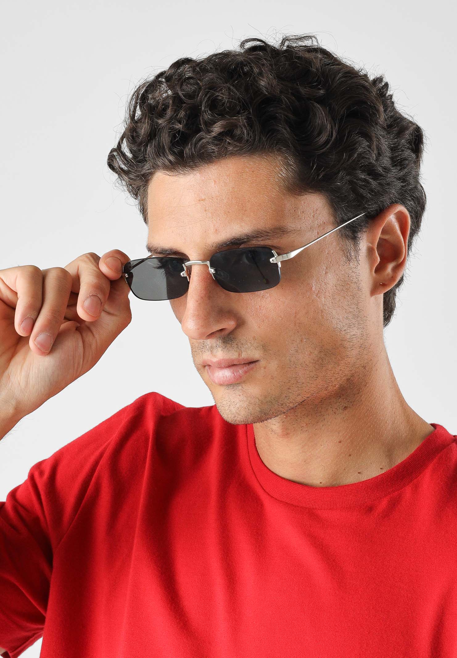 OS SUNGLASSES Occhiali da sole VOLOS, per uomo e donna, con montatura sottile in metallo e lenti scure OS2073 C01 OS SUNGLASSES