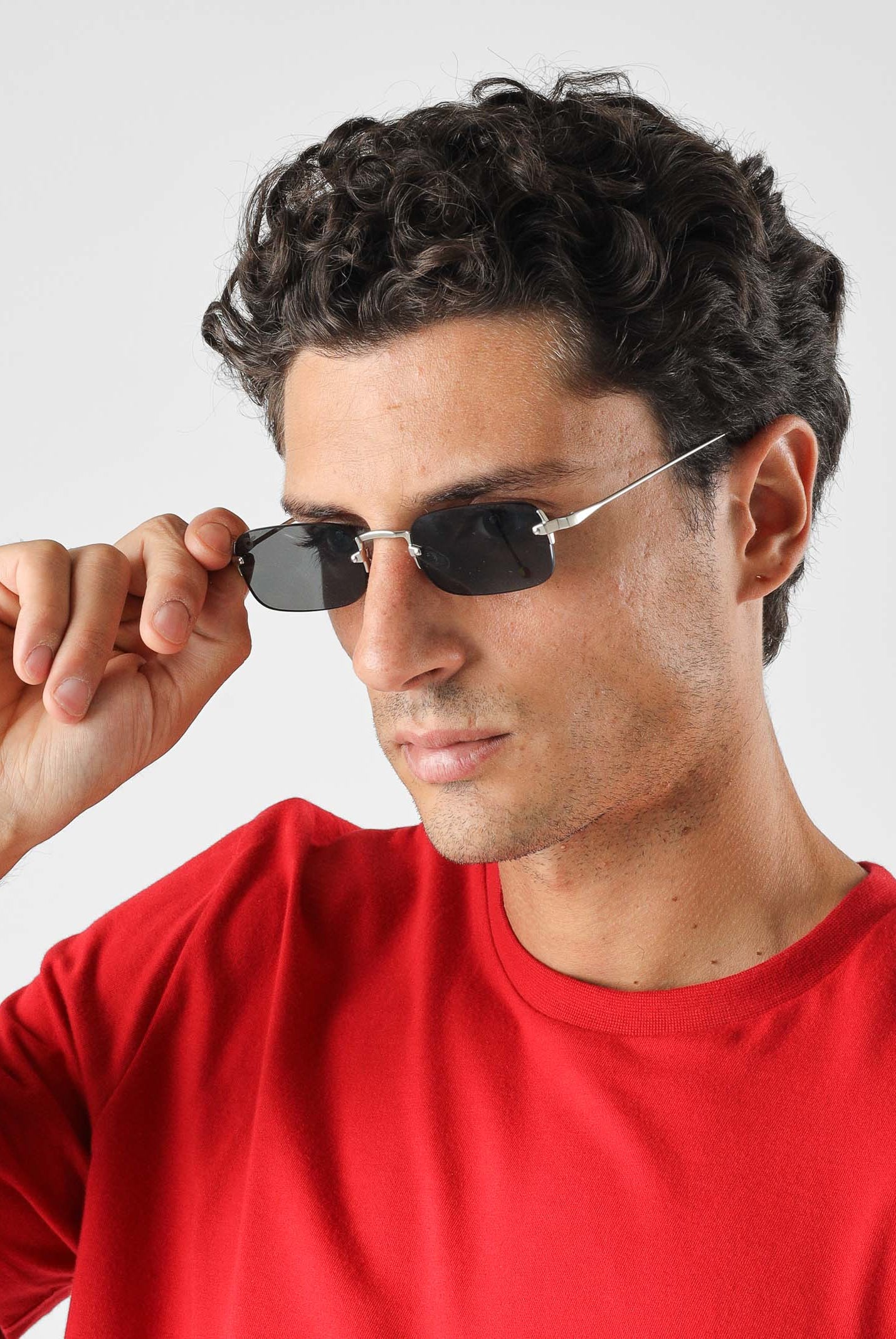 OS SUNGLASSES Occhiali da sole VOLOS, per uomo e donna, con montatura sottile in metallo e lenti scure OS2073 C01 OS SUNGLASSES