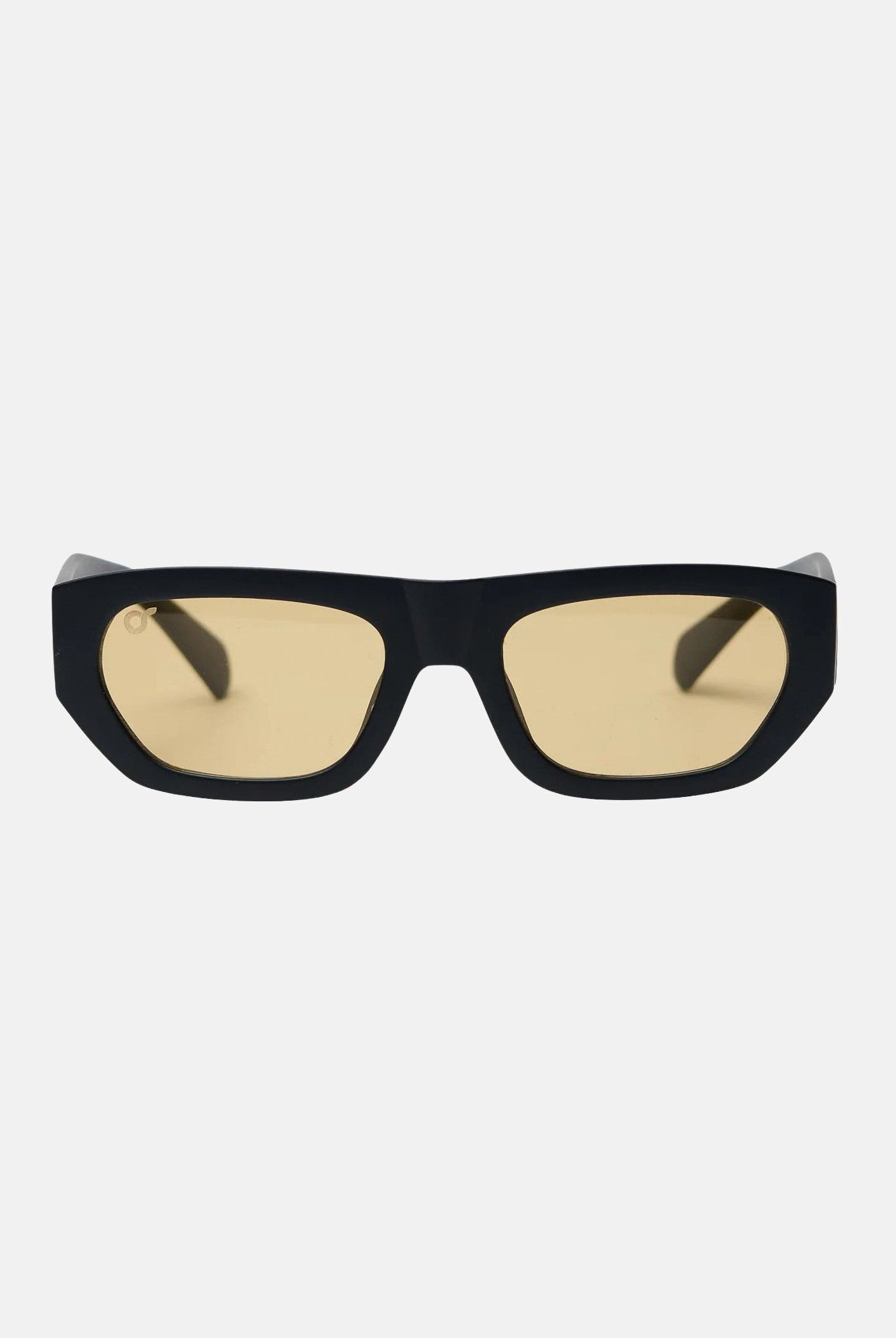 OS SUNGLASSES Occhiali da sole KYOTO, per uomo e donna, con montatura geometrica nera e lenti gialle. OS2074 C02 OS SUNGLASSES