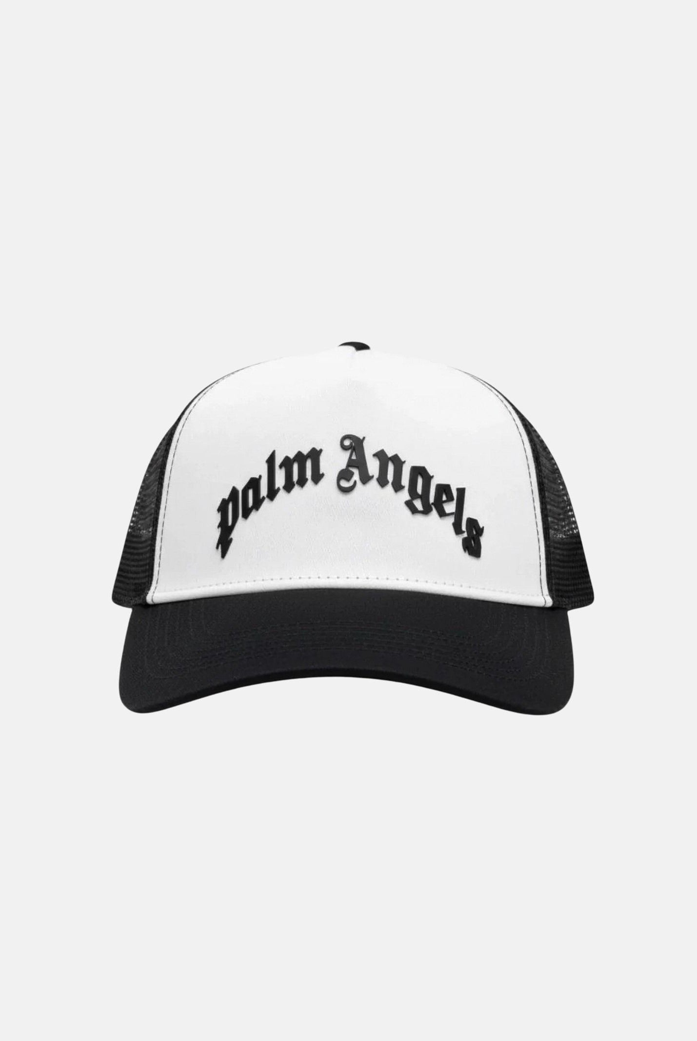 PALM ANGELS Cappello con visiera bianco e nero per uomo e donna con logo BK00CMZ0988 1 PALM ANGELS