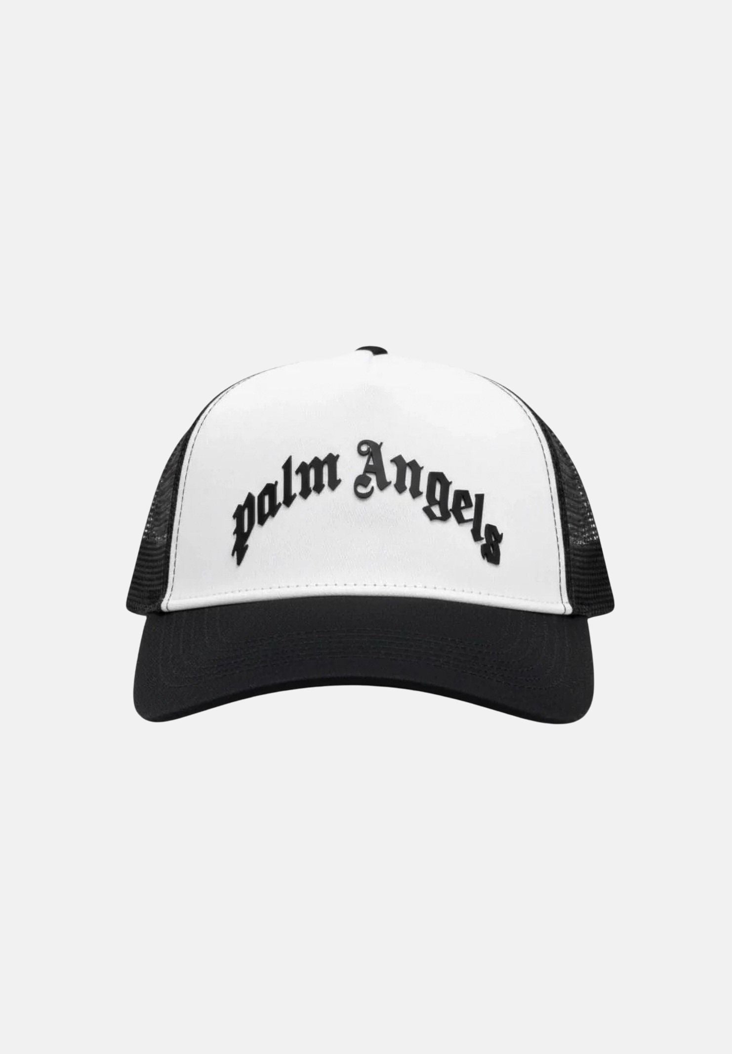 PALM ANGELS Cappello con visiera bianco e nero per uomo e donna con logo BK00CMZ0988 1 PALM ANGELS