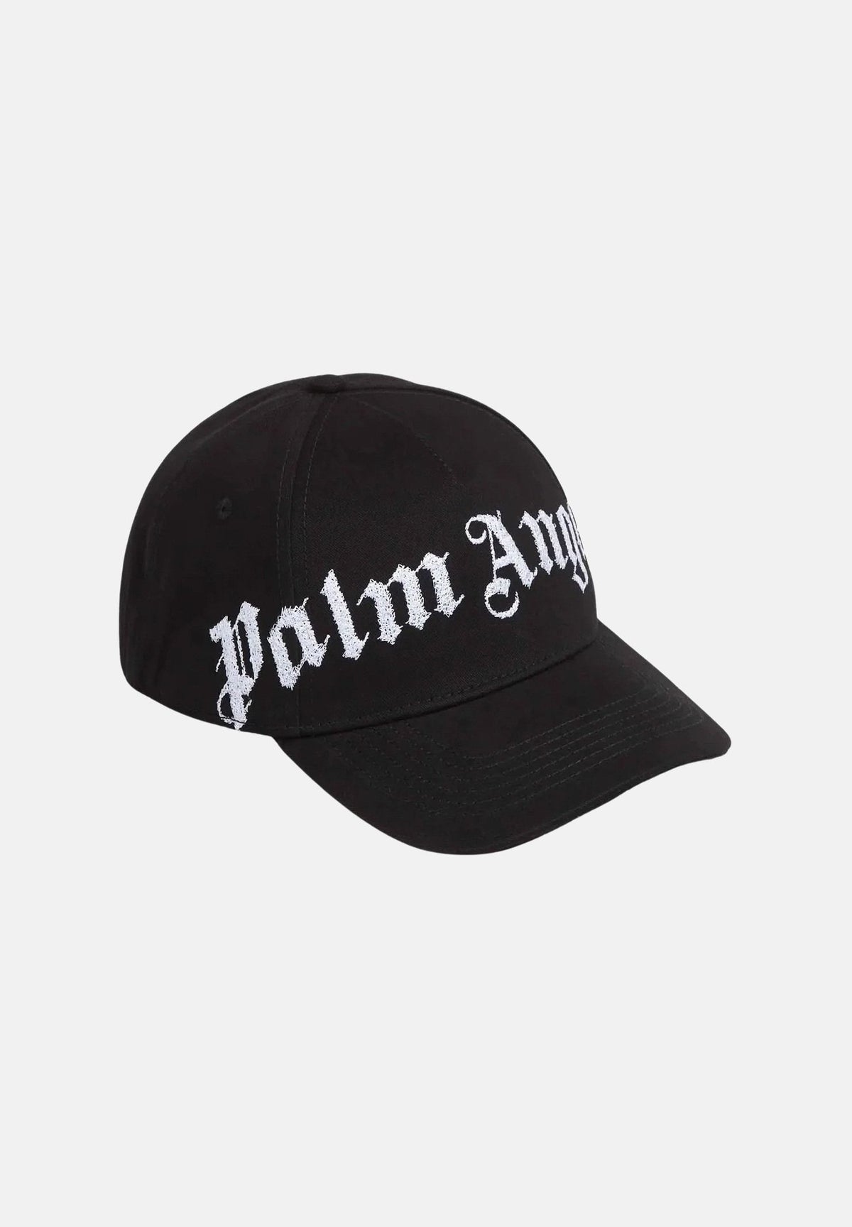 PALM ANGELS Cappello BASEBALL Z1118 Black Off White nero e bianco per uomo e donna, con logo gotico ricamato e visiera curva.<BR/> BL00COZ1118 V1 PALM ANGELS