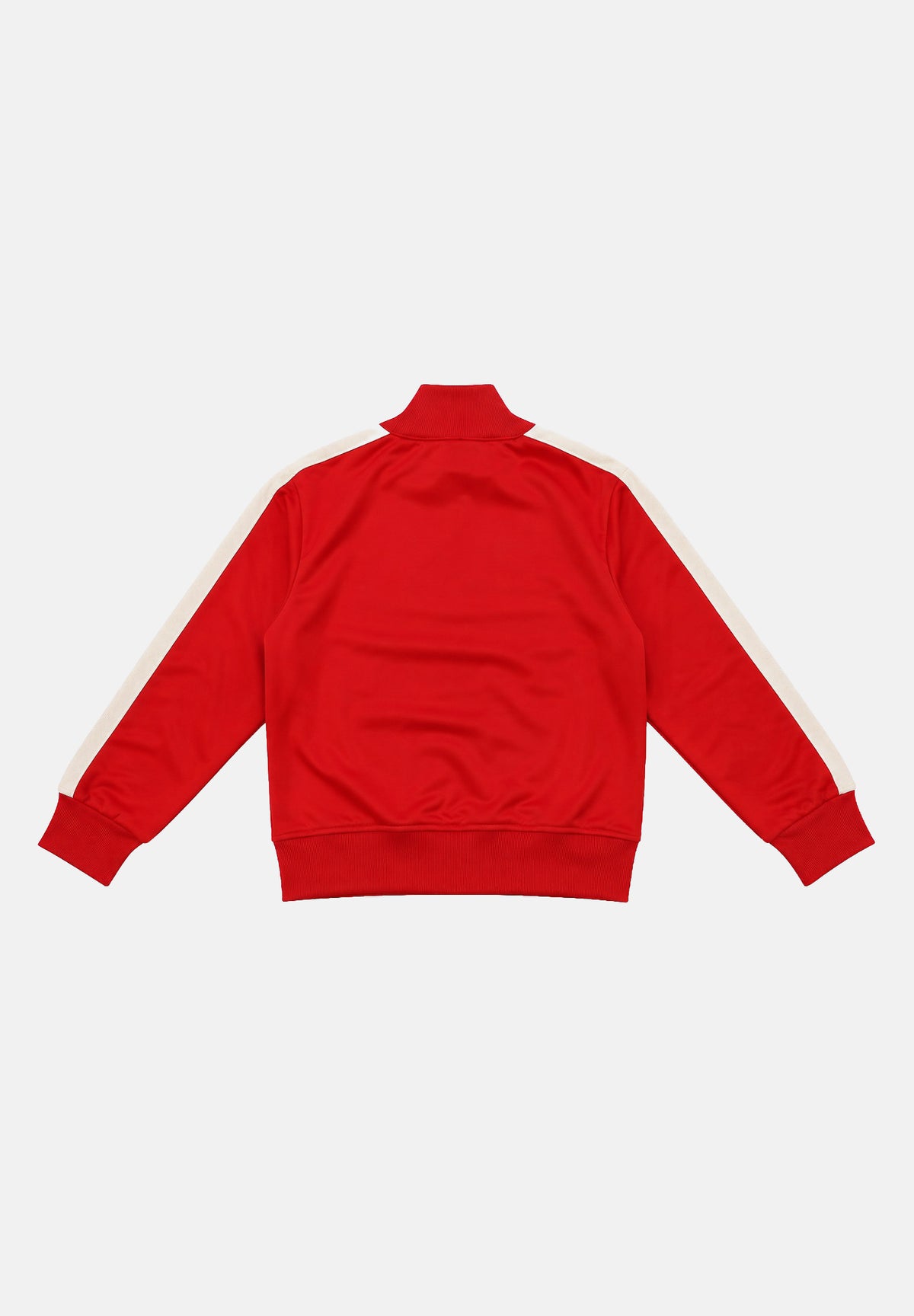 PALM ANGELS Felpa con zip rossa per donna, ragazzi e bambini con<BR/>bande laterali a contrasto lungo le maniche F6PAJBJK028 040 PALM ANGELS